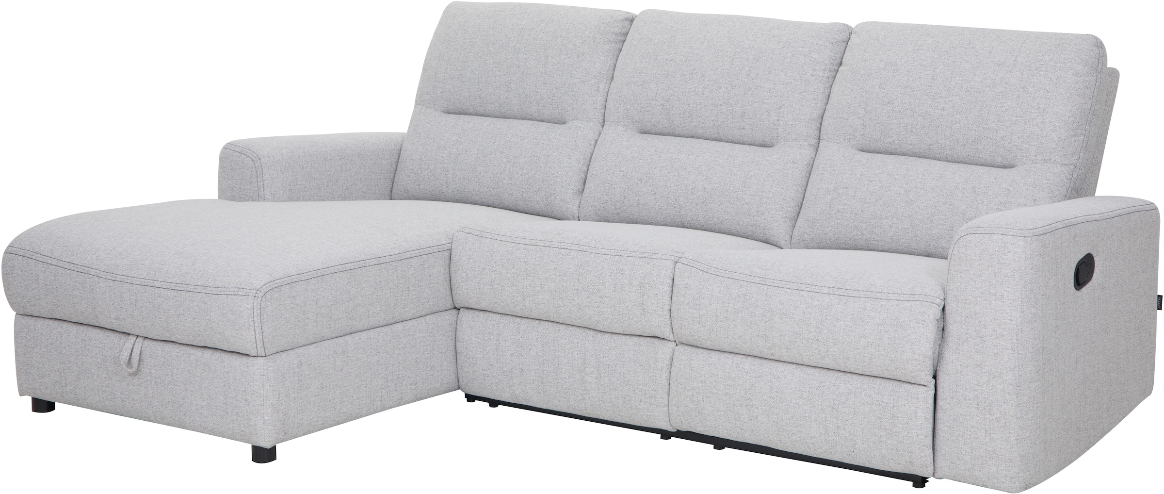 Home affaire Ecksofa »VENOIR, L-Form, 250 cm, manuelle u. elektrische Funktion (m. USB A/C)«, Stauraum unter der Recamiere, 2. Staufach, Federkern