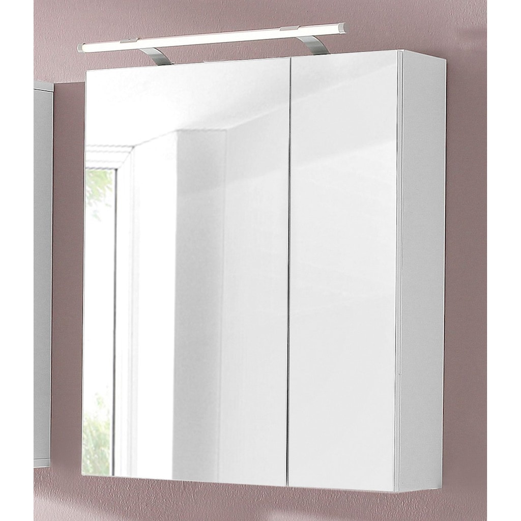 Schildmeyer Spiegelschrank »Dorina«, Breite 60 cm, 2-türig, LED-Beleuchtung, Schalter-/Steckdosenbox