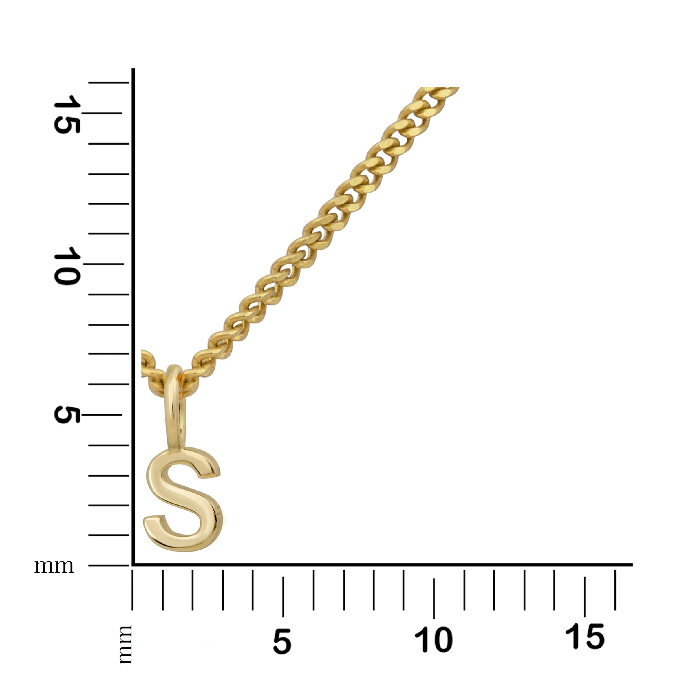Orolino Kette mit Anhänger »Gold 375 mit Anhänger 42/45cm lang Buchstabe S«