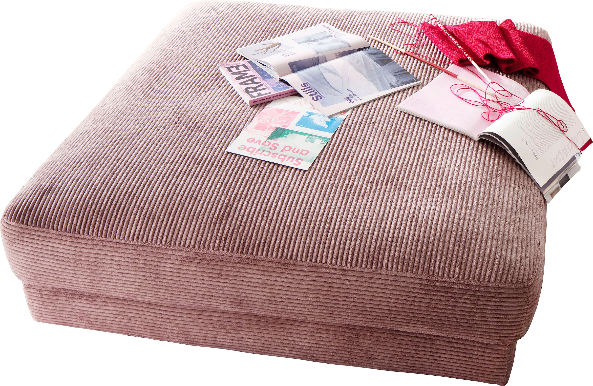 Places of Style Hocker »Enisa«, passend zum "Enisa"-Sofa, Bezug in Cord günstig online kaufen