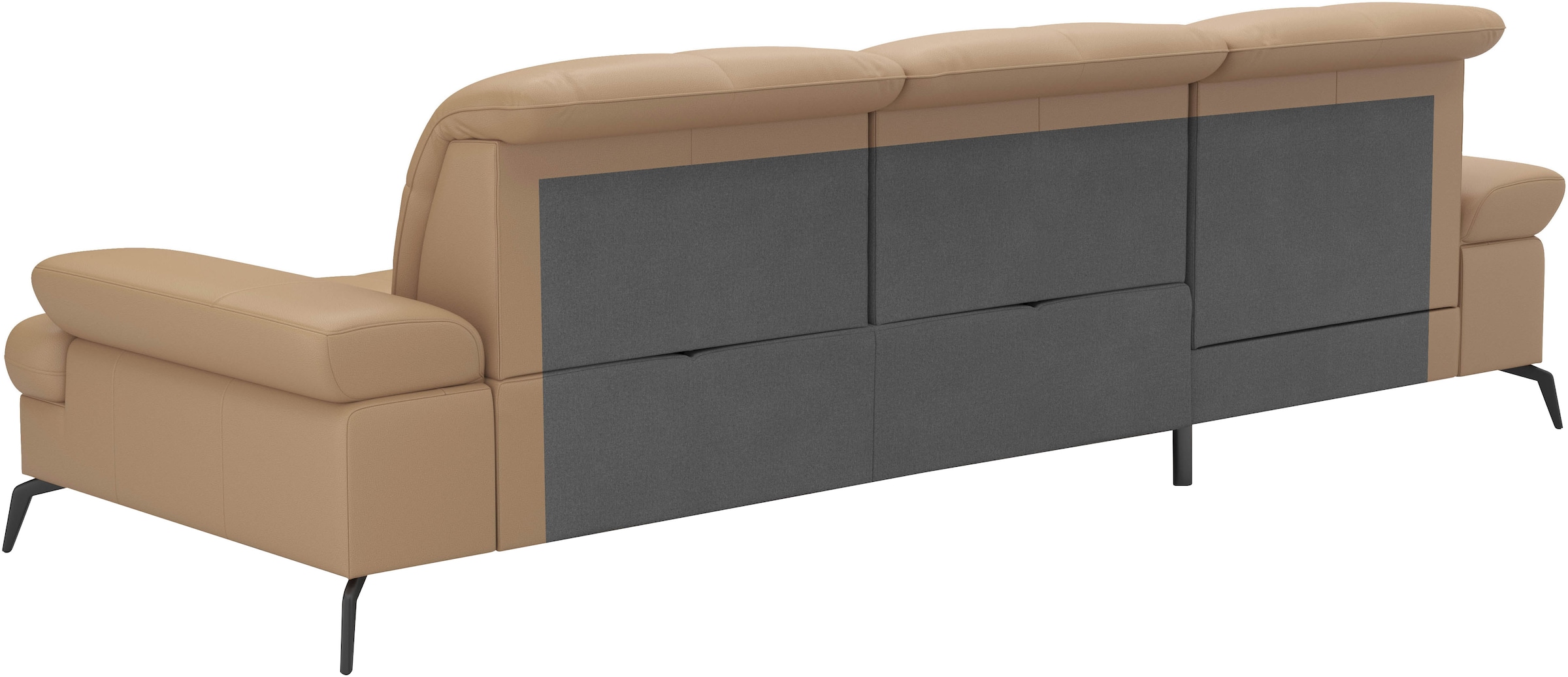 sit&more Ecksofa »Amica, L-Form, inkl. Sitztiefenverstellung & Armteilverstellung«, wahlweise mit Bettfunktion, Bettkasten und Kopfteiverstellung