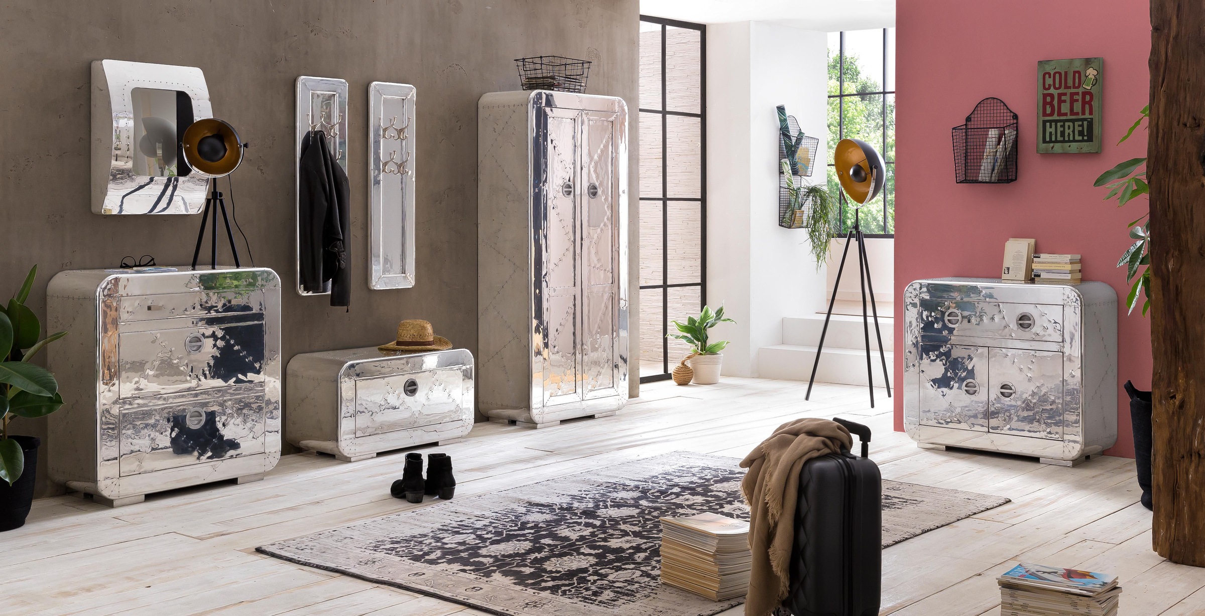 SIT Schuhschrank »Industrial Schuhkommode aus Mangoholz« Schuhschrank für 6 Paar Schuhe