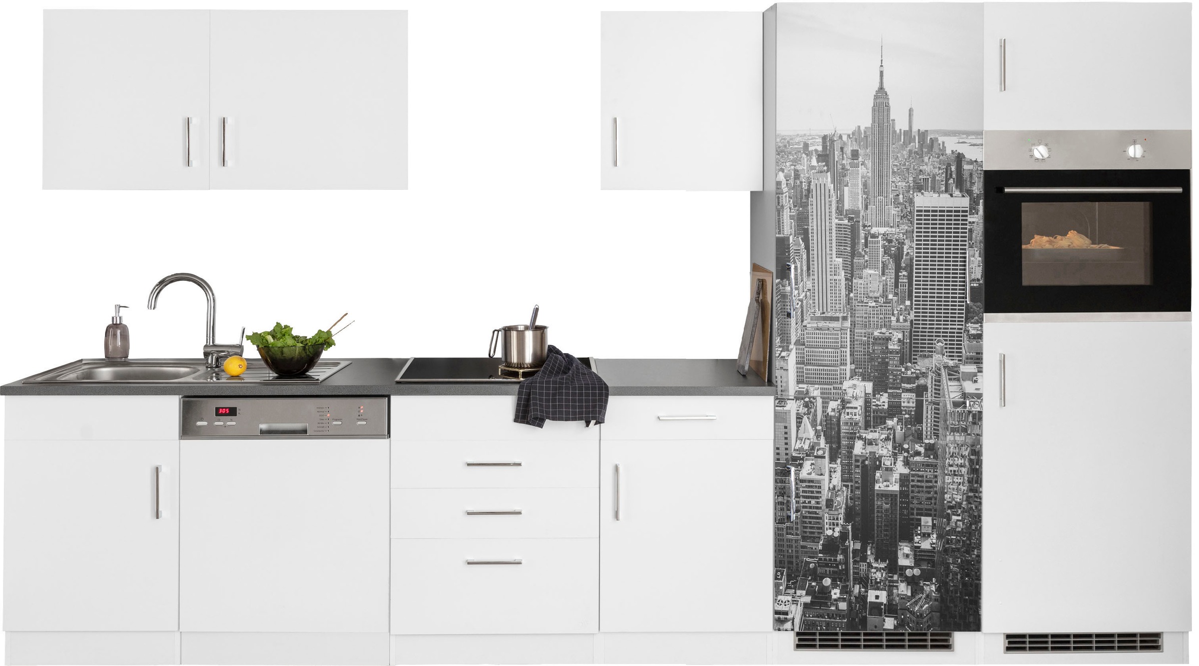 KOCHSTATION Küchenzeile »KS-Paris – Küchen mit einzigartigen Fotomotiven au günstig online kaufen