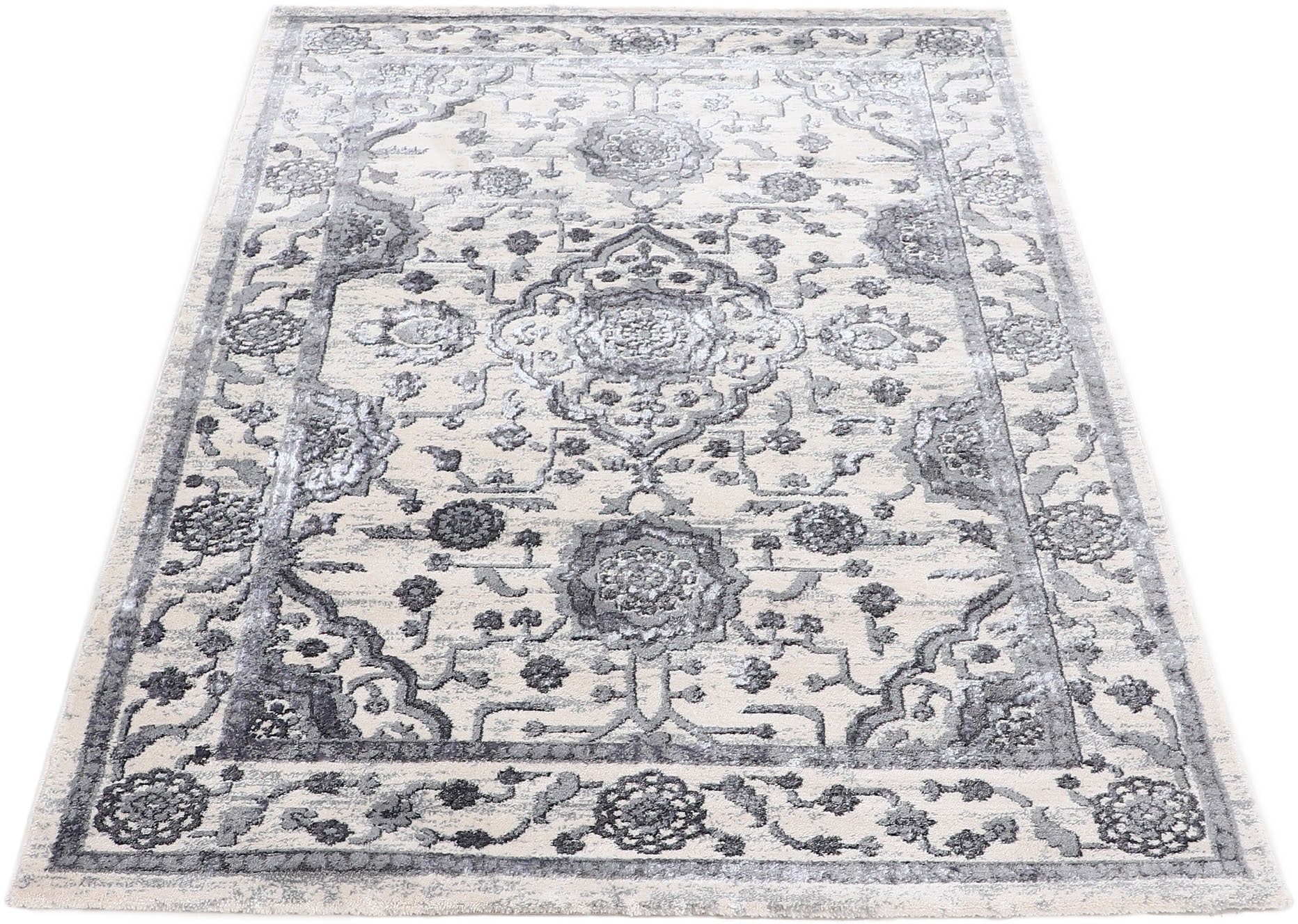 carpetfine Teppich »Holy«, rechteckig, 8 mm Höhe, Vintage-Seiden-Optik, Wohnzimmer
