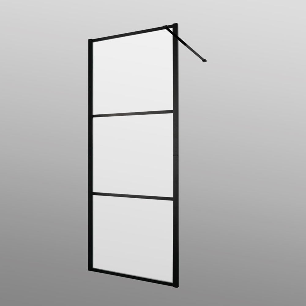 welltime Walk-in-Dusche »Black Blocks Clear«