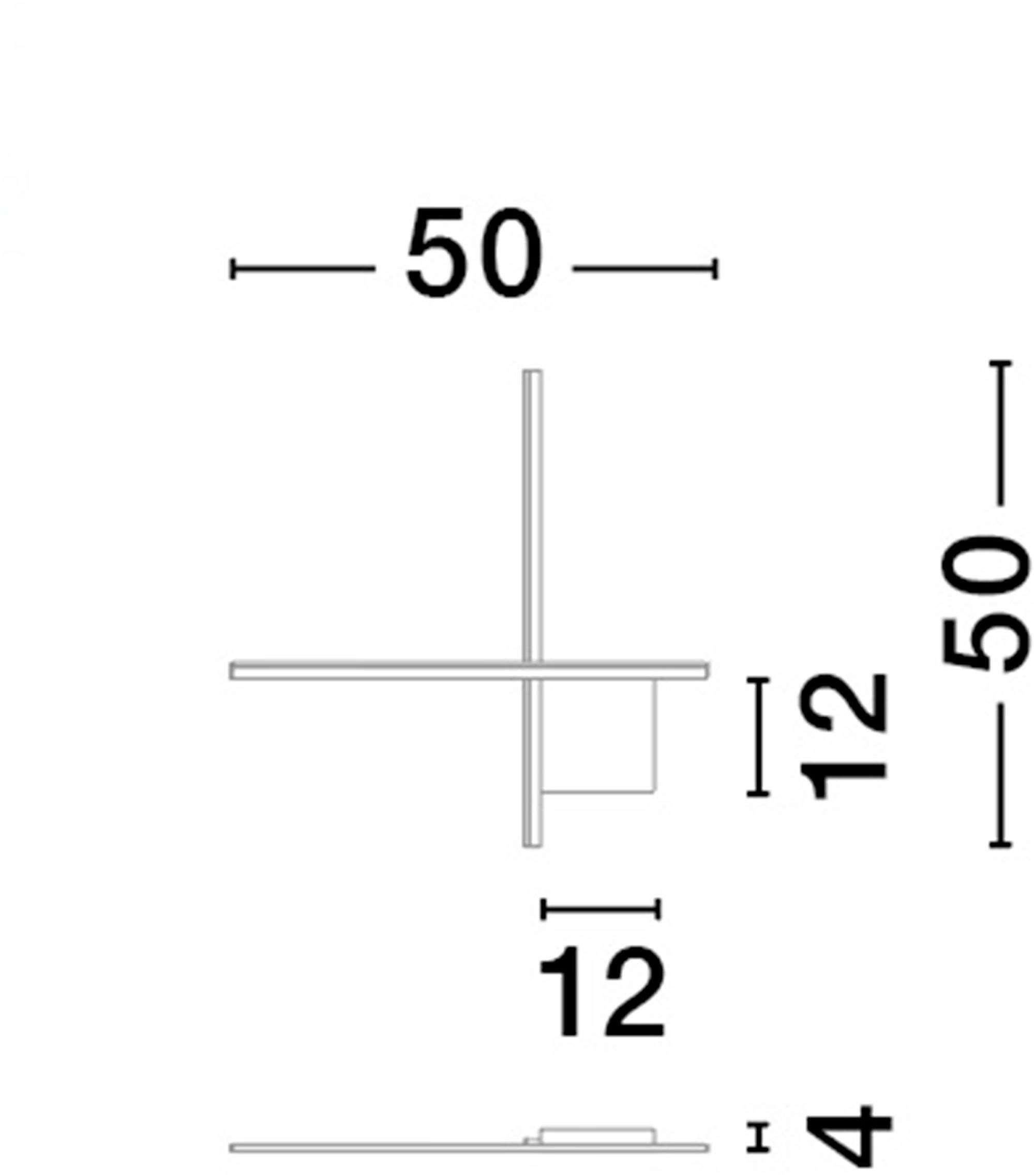 Nova Luce Wandleuchte »CROSS«, 2 flammig