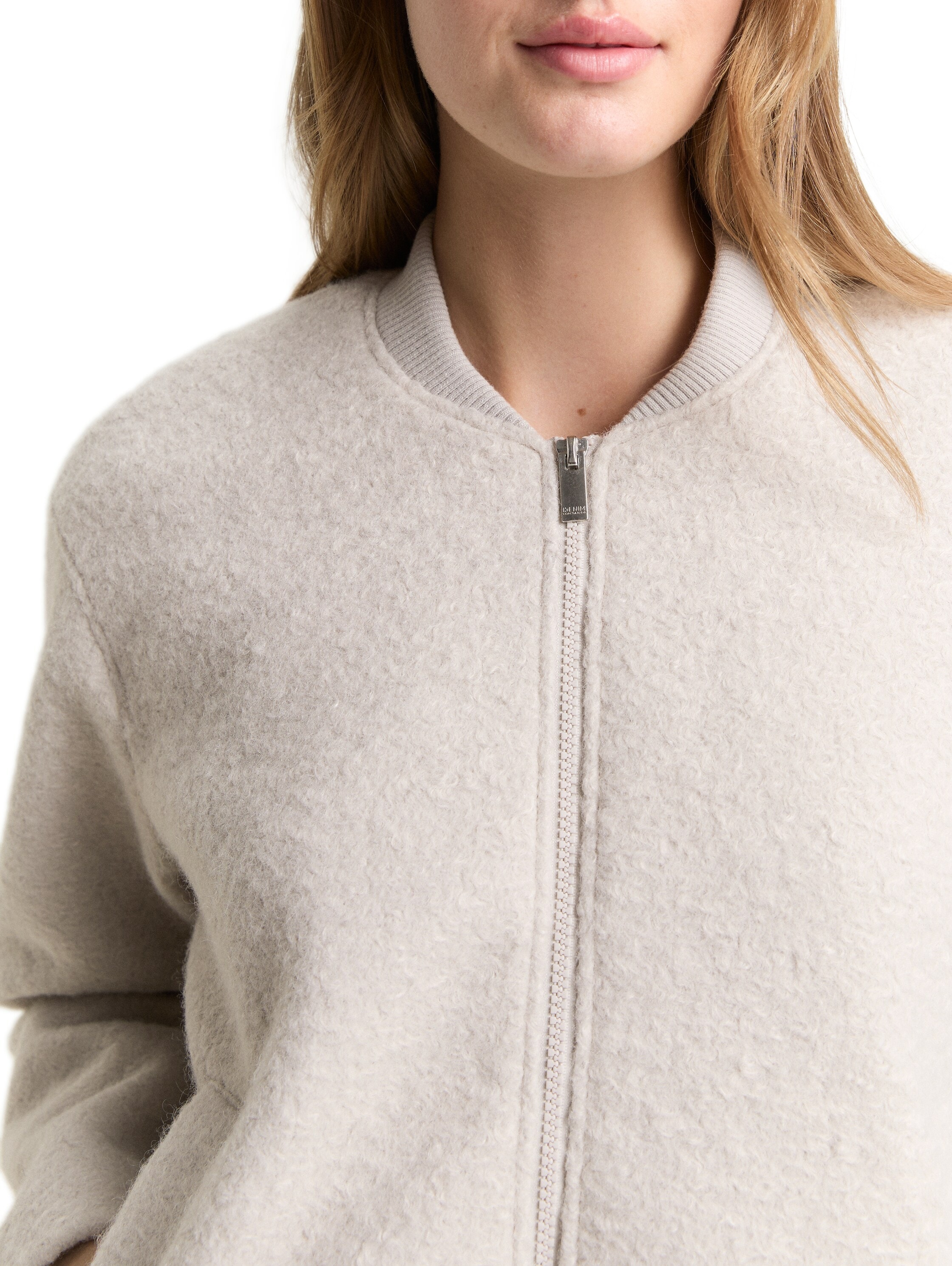 TOM TAILOR Denim Cabanjacke ohne Kapuze mit weichem Teddyfell-Fleece