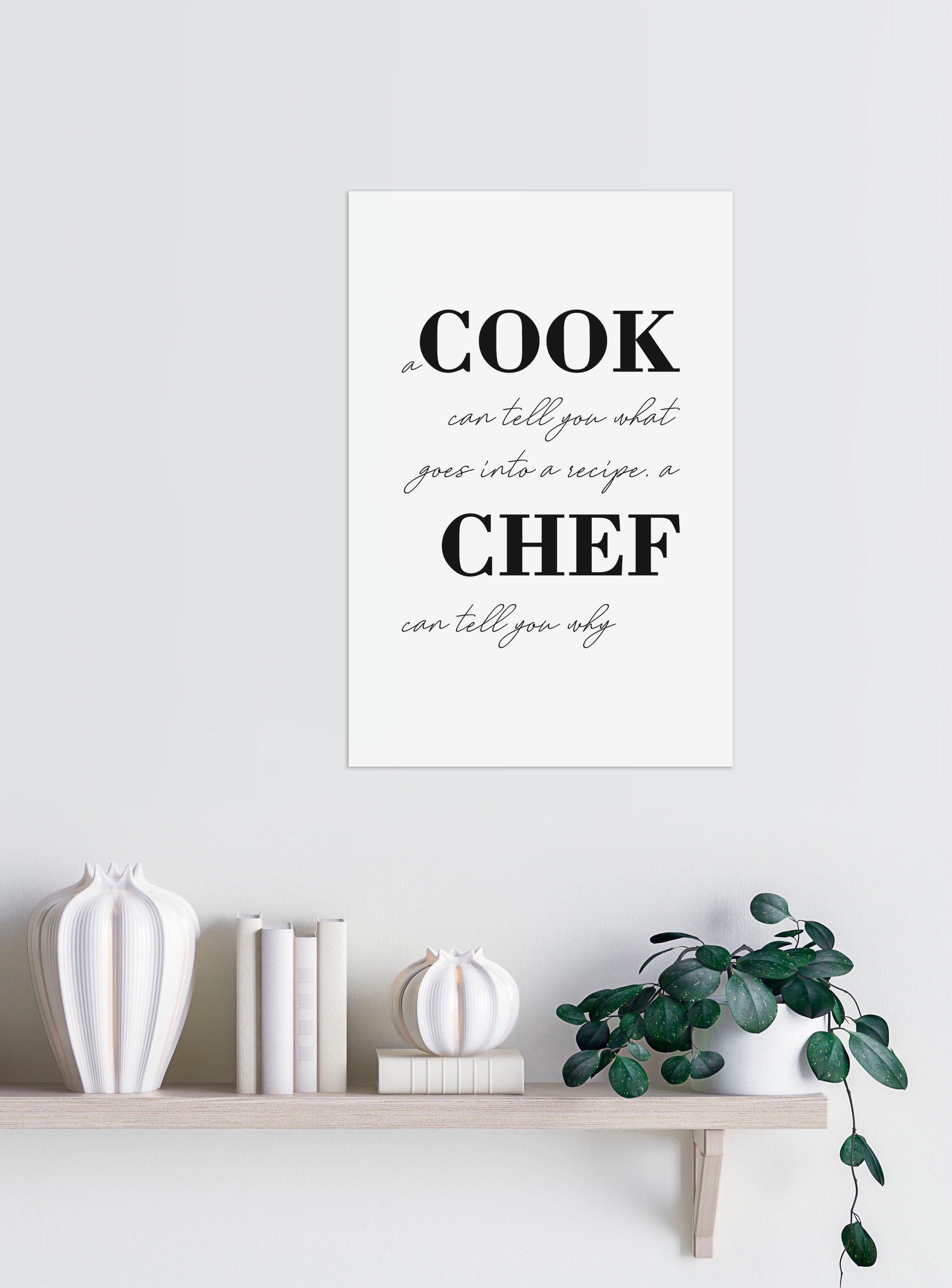 queence Wanddekoobjekt »COOK CHEF«, Stahlschild, Blechschild, Spruch, Witzig, Wanddeko, retro, 20x30cm