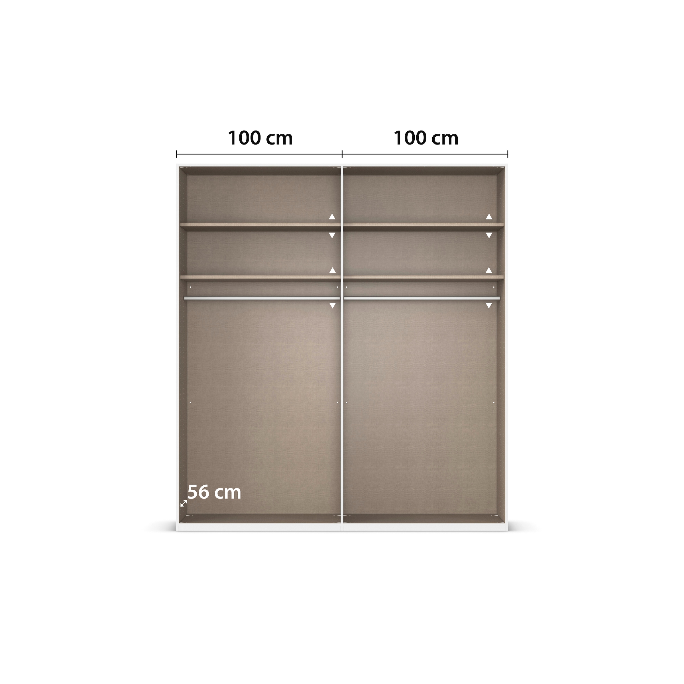 rauch Drehtürenschrank »Kleiderschrank Schrank Garderobe Schlafzimmerschrank EVELYN«, (in 2 Höhen 197 oder 210 cm erhältlich), in elegantem Stil, viel Stauraum 3 Breiten und 2 Höhen MADE IN GERMANY