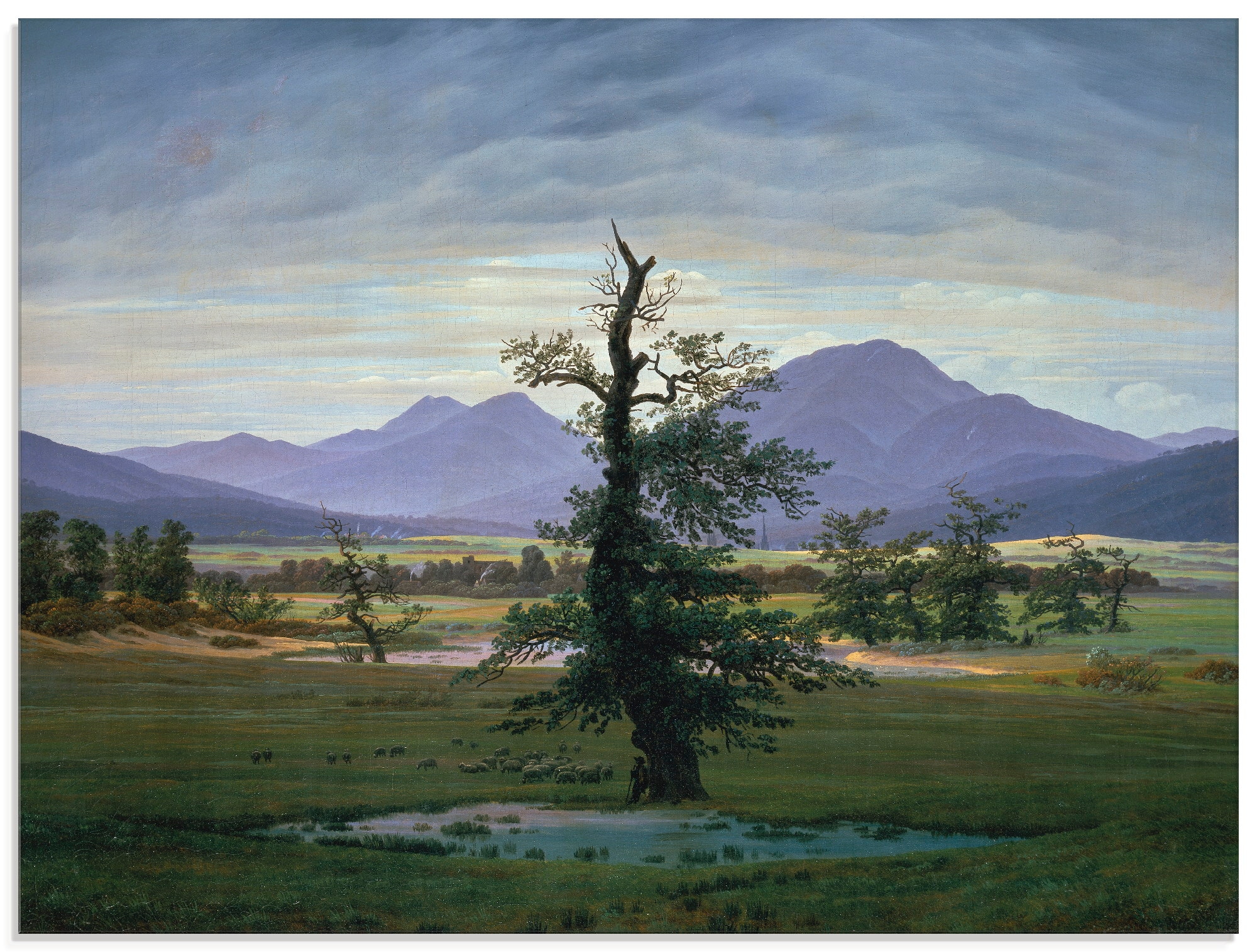 Artland Glasbild »Der einsame Baum«, Wiesen & Bäume, (1 St.), in verschiedenen Größen