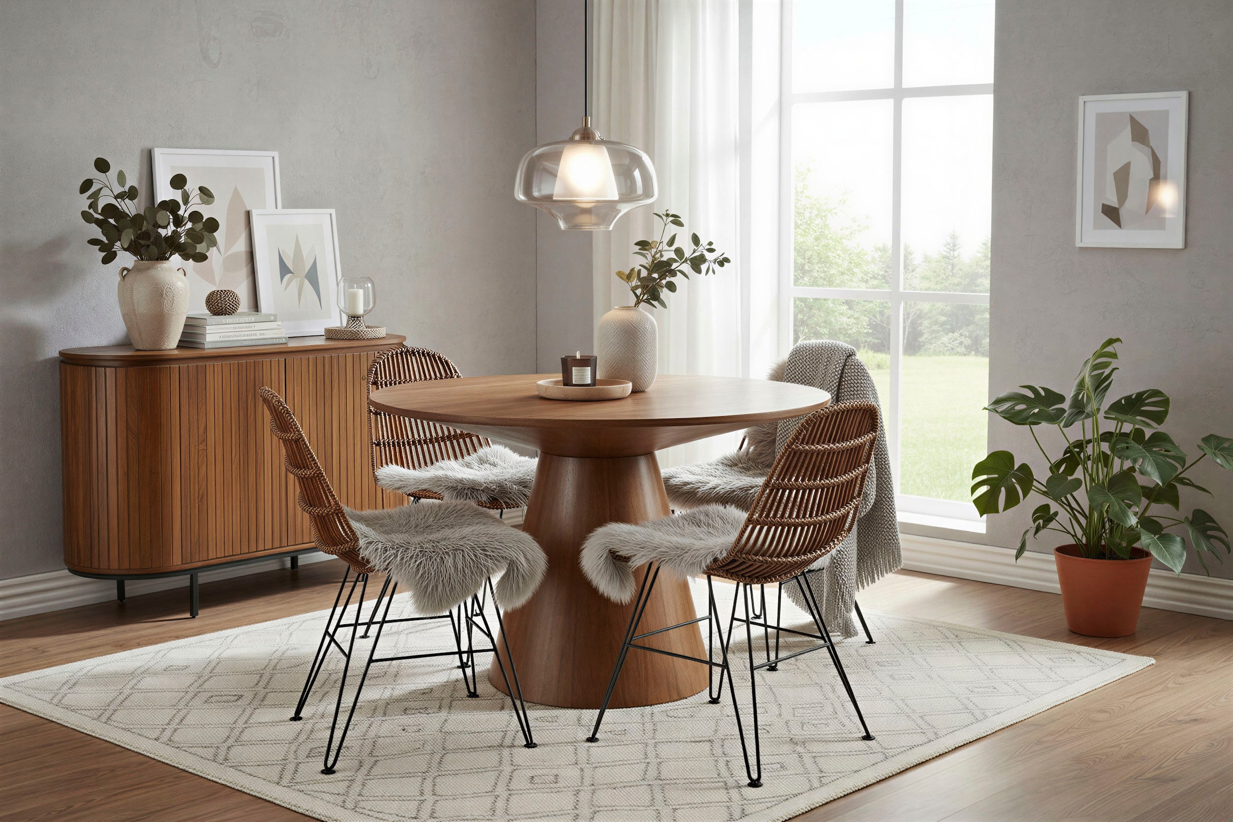 SIT Esstisch »MANGO NATURAL« mit rundem Sockelfuß