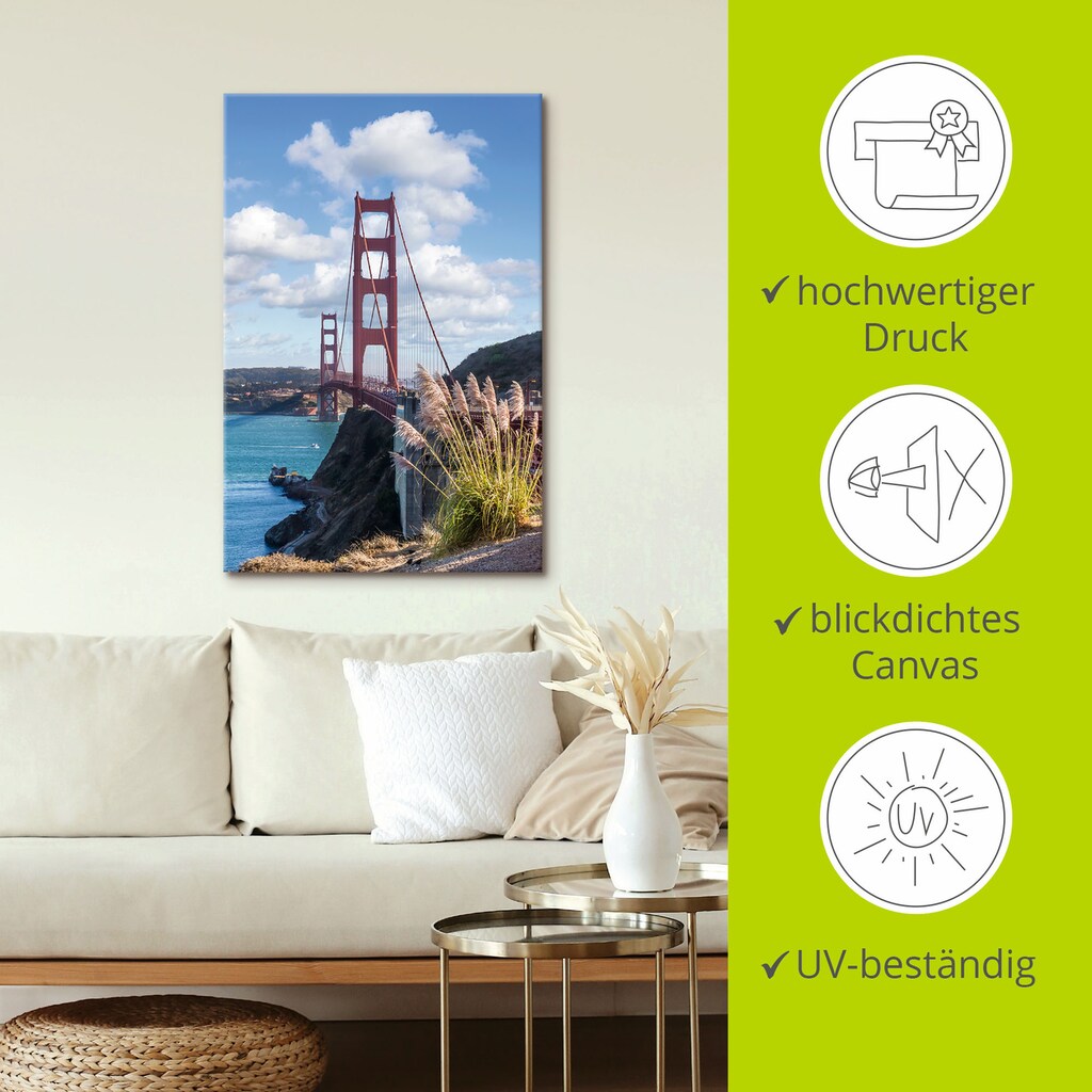 Artland Wandbild »SAN FRANCISCO Golden Gate Bridge«, San Francisco, (1 St.)
