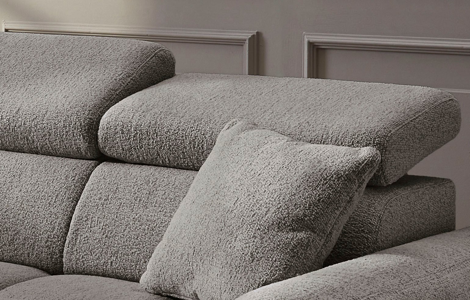 Jockenhöfer Gruppe Ecksofa »Move L-Form, B: 270 cm, mit 60 cm elektr. Sitztiefenverstellung« 140kg Belastbarkeit je Sitz, Kopfteilverstellung & USB-Anschluss