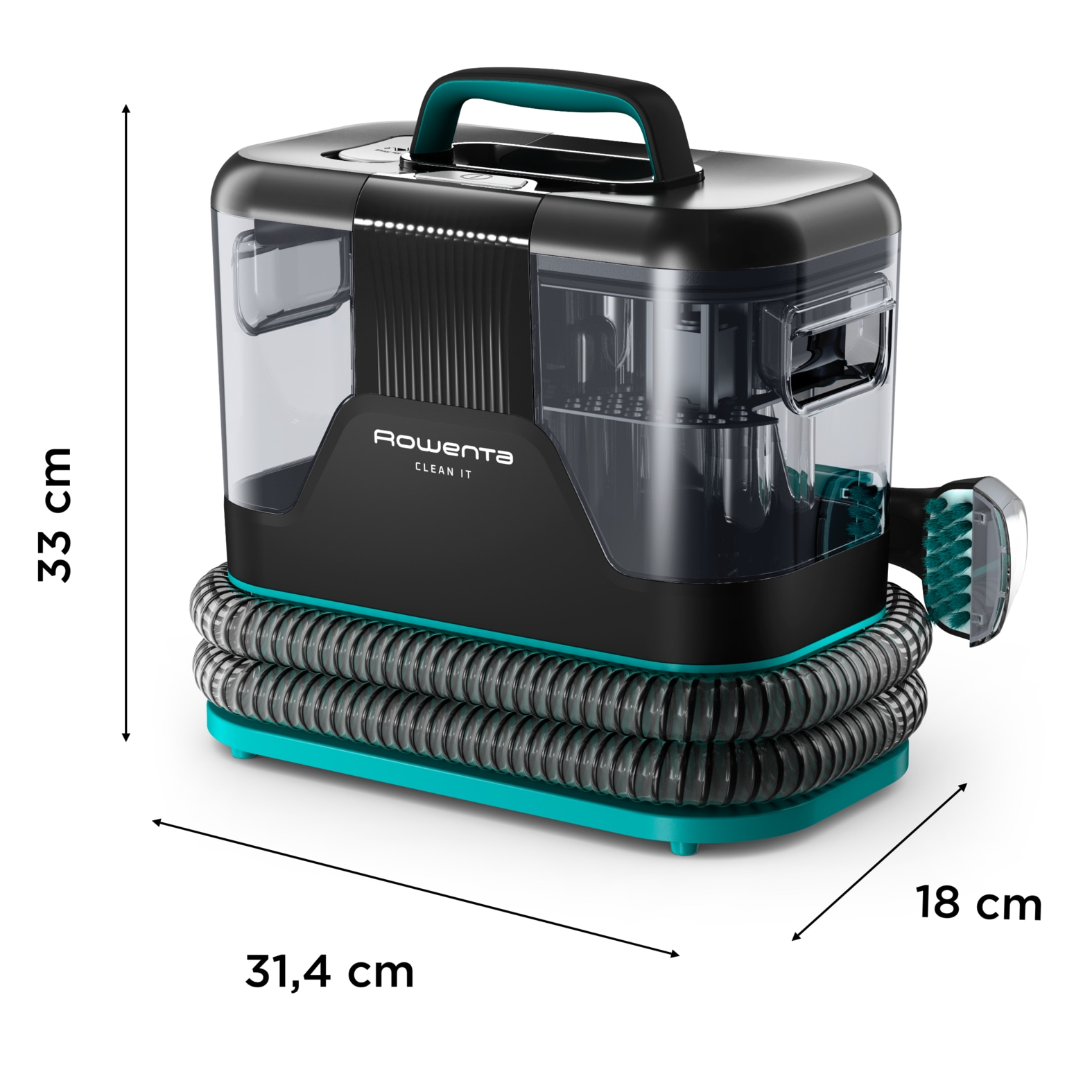 Rowenta Teppichreinigungsgerät »IN5020 Clean It«, (Set), tragbarerer Fleckenreiniger, beseitigt schnell und effizient Flecken