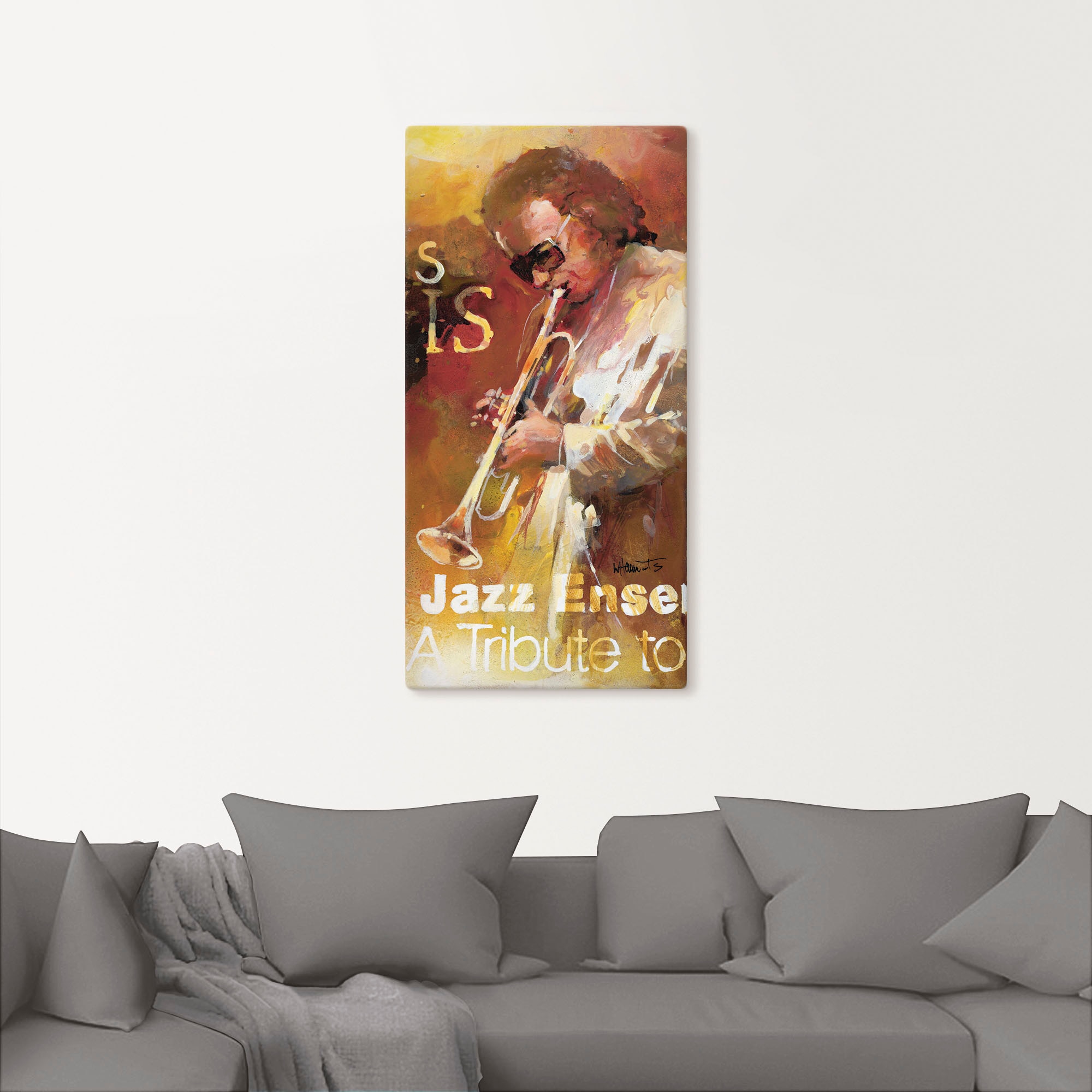 Artland Wandbild »Jazz Ensemble«, Musiker, (1 St.), als Leinwandbild, Wandaufkleber oder Poster in versch. Größen