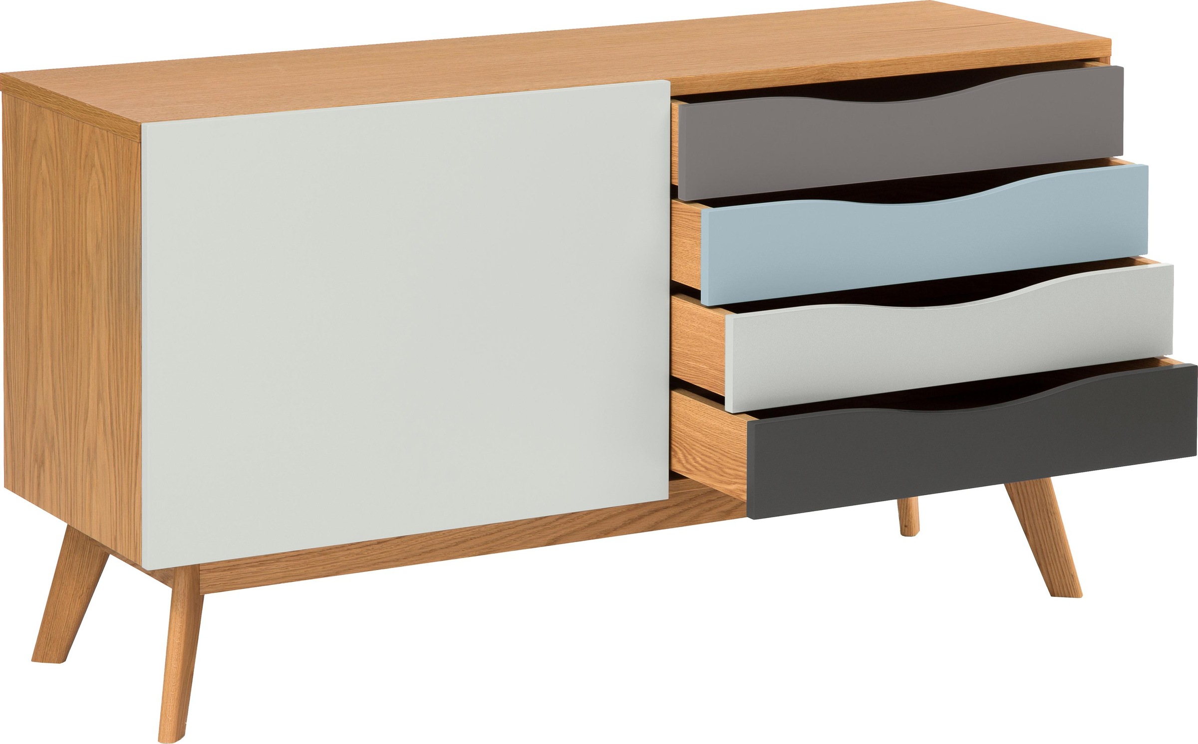 Woodman Sideboard »Hilla«, Kommode im angesagten skandinavischen Look, Breite 130 cm