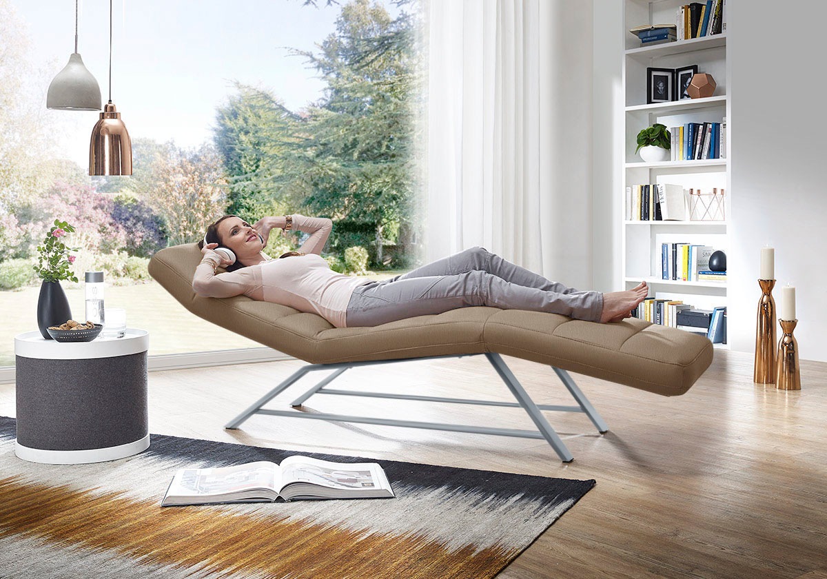 W.SCHILLIG Relaxliege »daily dreams«, Funktionsliege wahlweise mit Motor, Gestell matt, Breite 75 cm