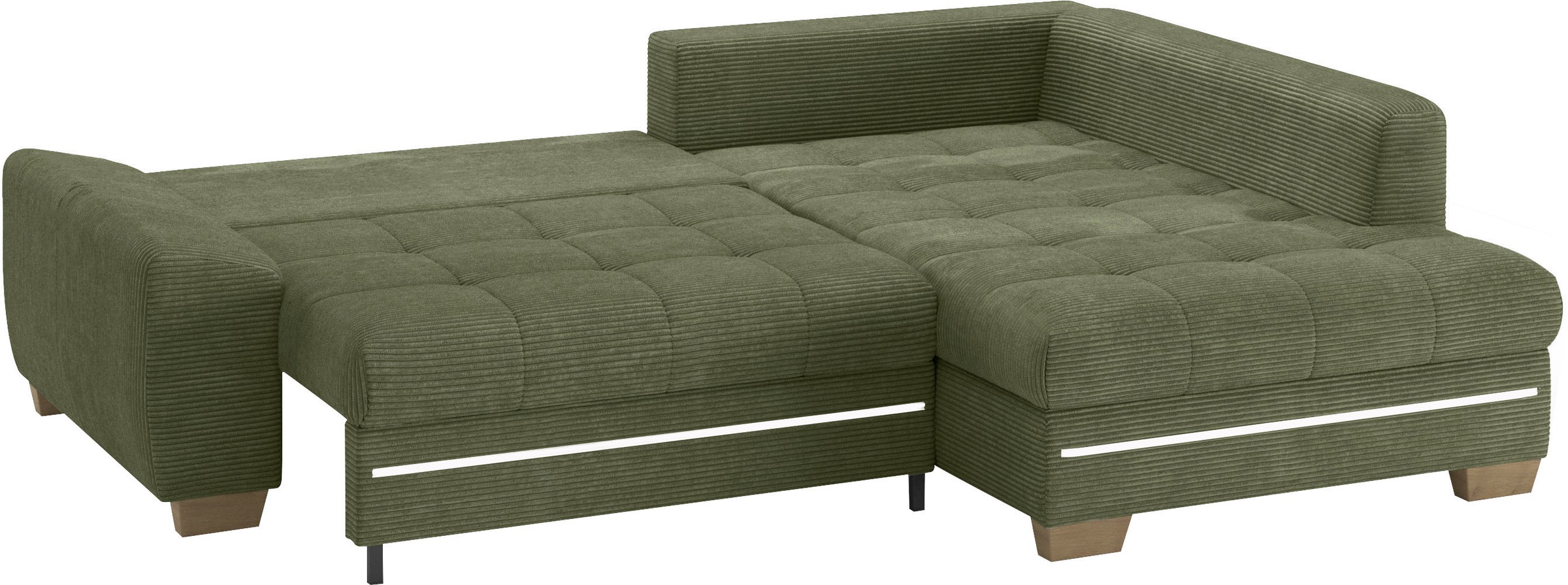 Mr. Couch Ecksofa »Nikita II, L-Form«, mit Kaltschaum, RGB-LED Beleuchtung, wahlweise mit Bett, Bettkasten