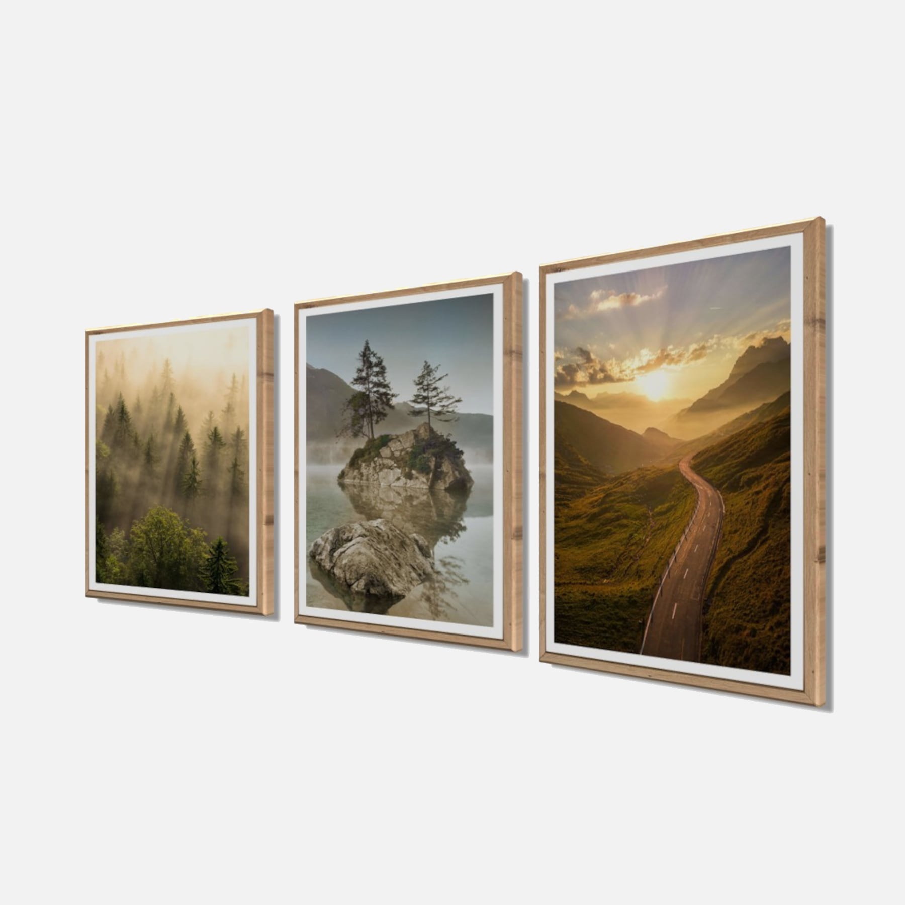 Bönninghoff Bild mit Rahmen Baum 3 Stk. tlg.