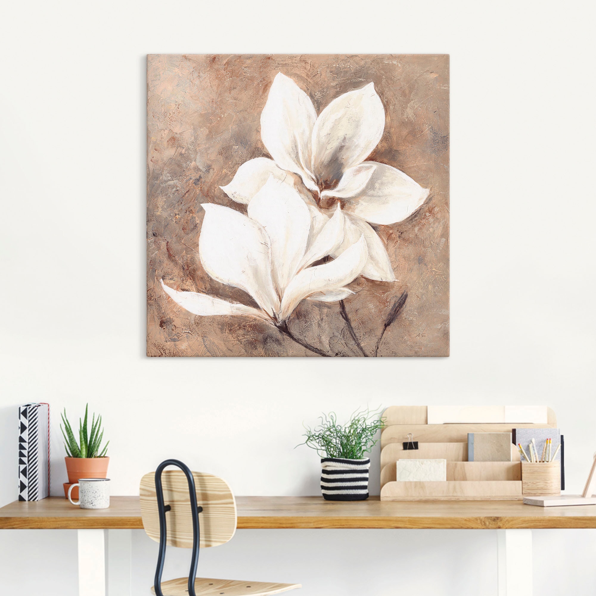 Artland Wandbild "Klassische Magnolien", Blumen, (1 St.), als Alubild, Outd günstig online kaufen