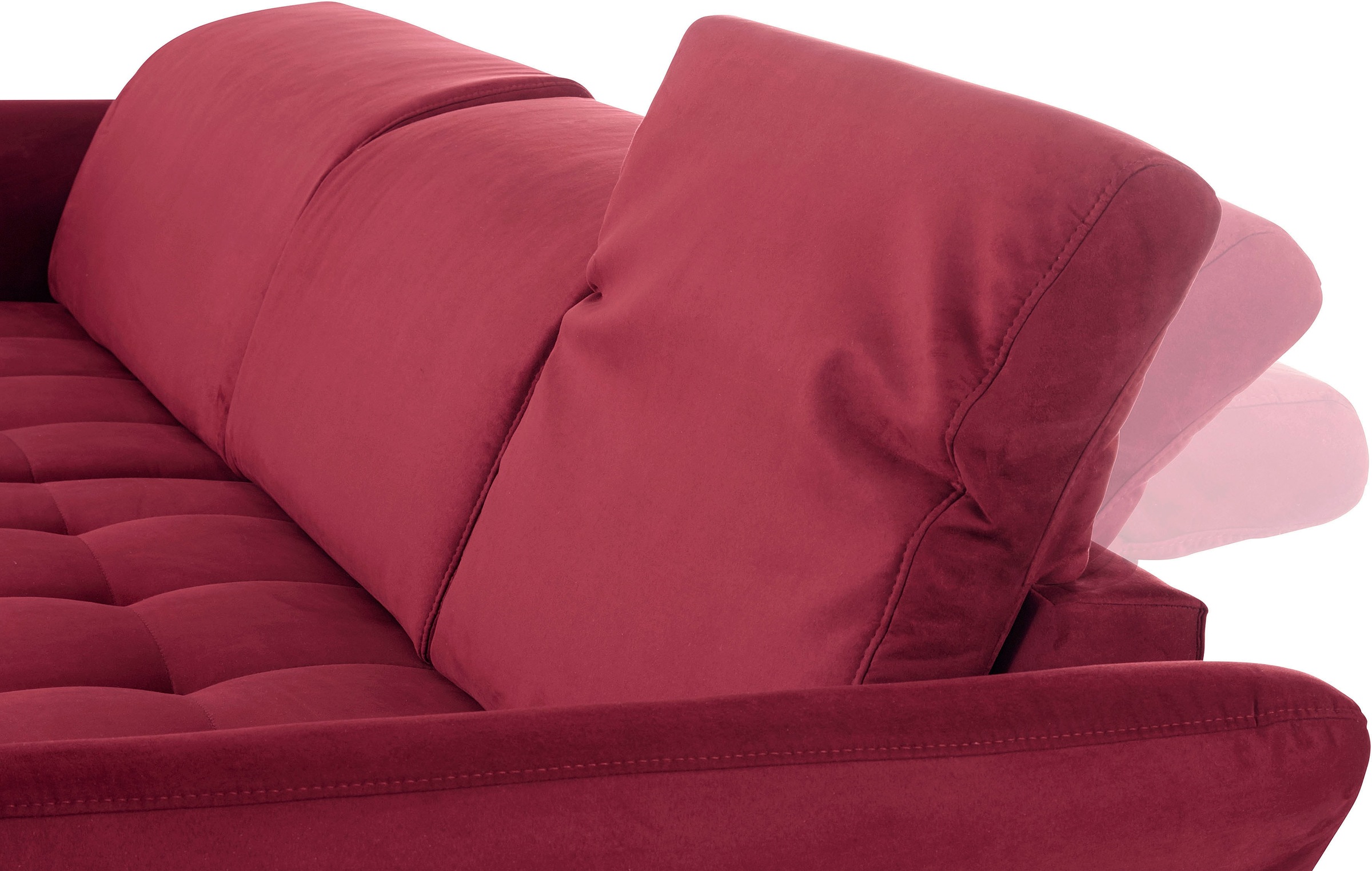 INOSIGN Ecksofa »Fresh L-Form«, Federkern, wahlweise Kopfteilverstellung und motorischer Vorziehsitz