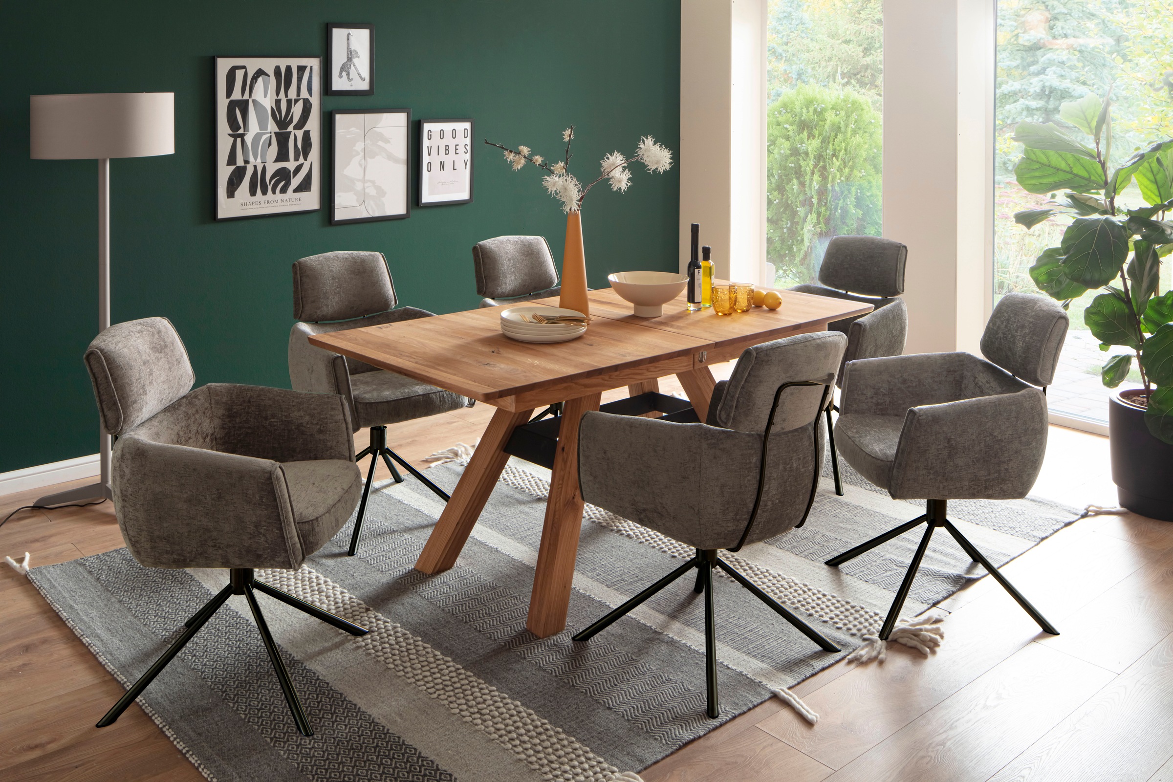 MCA furniture Esszimmerstuhl »QUEBEC«, (Set), 2 St., (2er-Set), 360° drehba günstig online kaufen