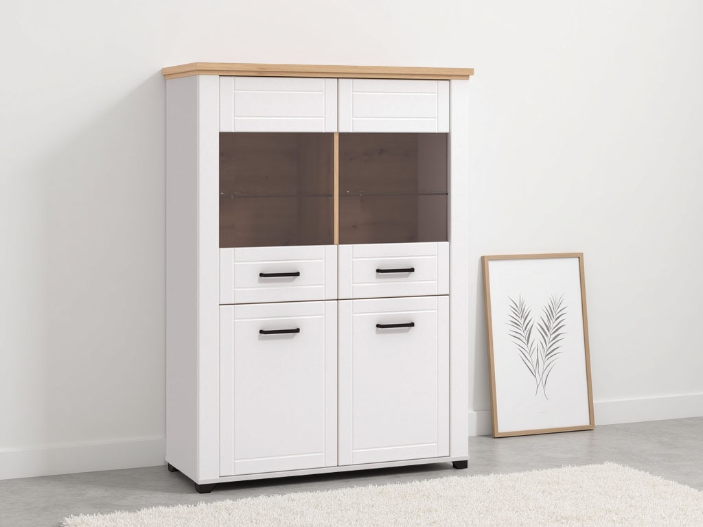 Home affaire Vitrine »Valencia« 2 Türen mit 4mm-Sicherheitsglas, Breite 103 günstig online kaufen