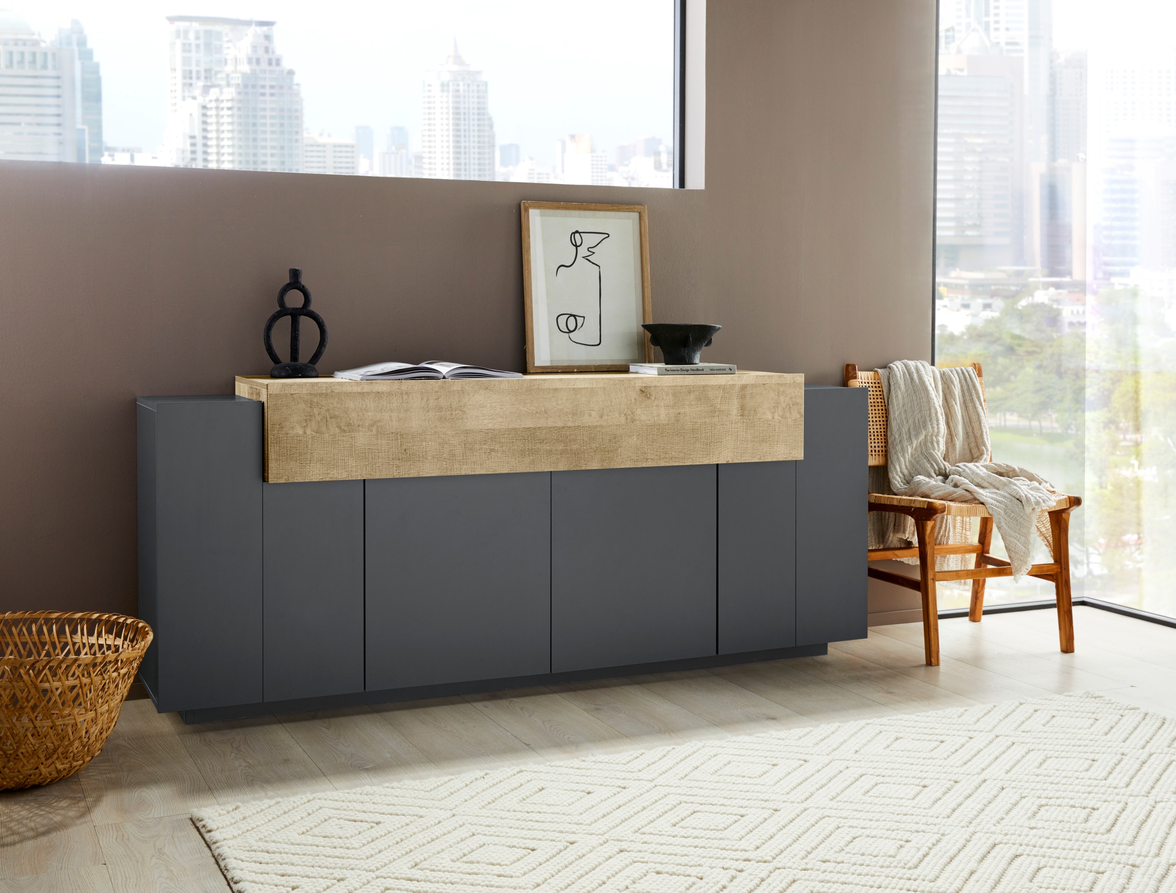 INOSIGN Sideboard »Coro, Kommode, Schrank, Kredenz, grifflos mit Einlegeböd günstig online kaufen