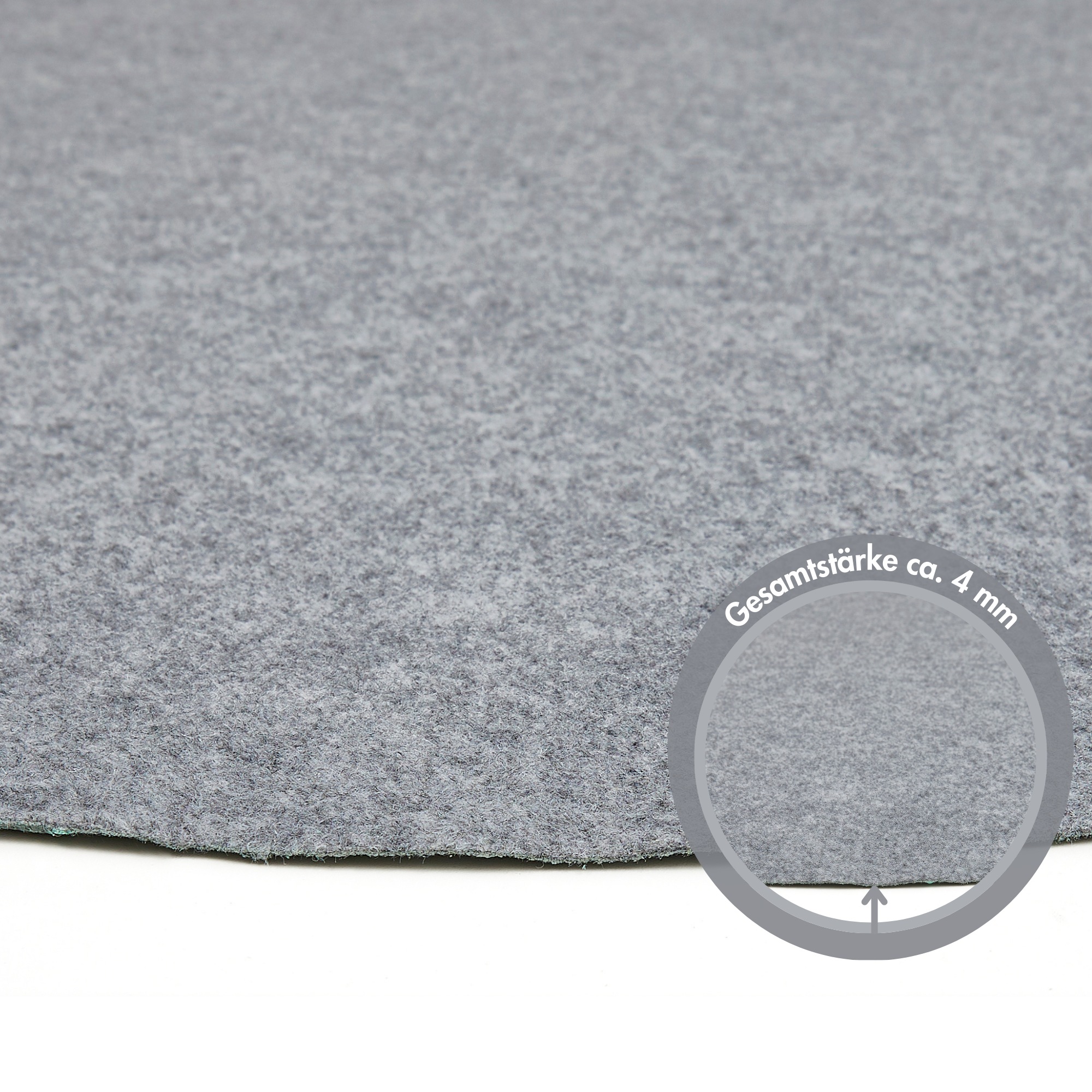 Andiamo Kunstrasen »Field, Made in Belgium«, rund, 4 mm Höhe, Rasenteppich aus Nadelfilz, mit Noppen, für Balkon & Terrasse