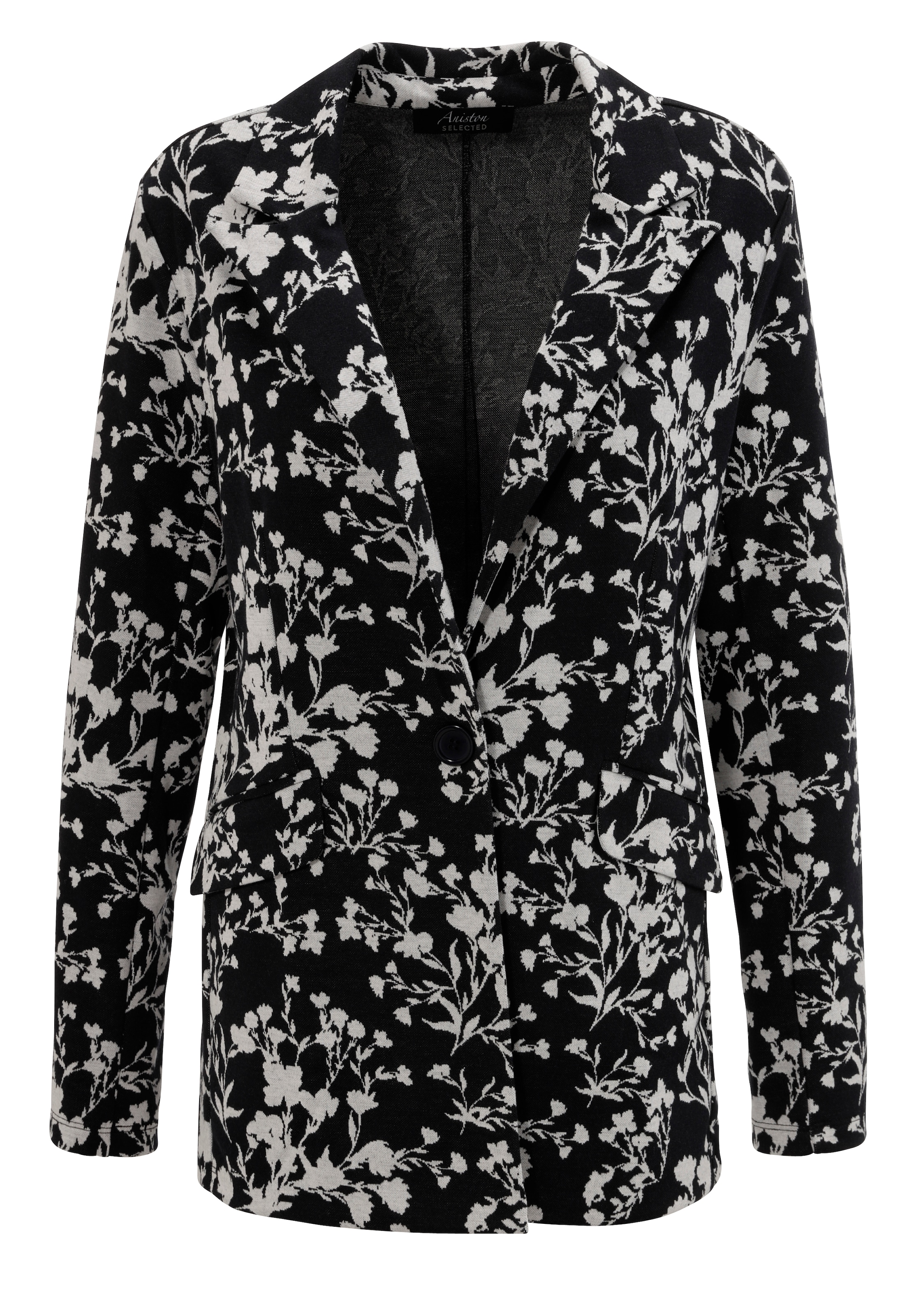 Aniston SELECTED Longblazer, mit abstrakter, floraler Musterung - NEUE KOLLEKTION