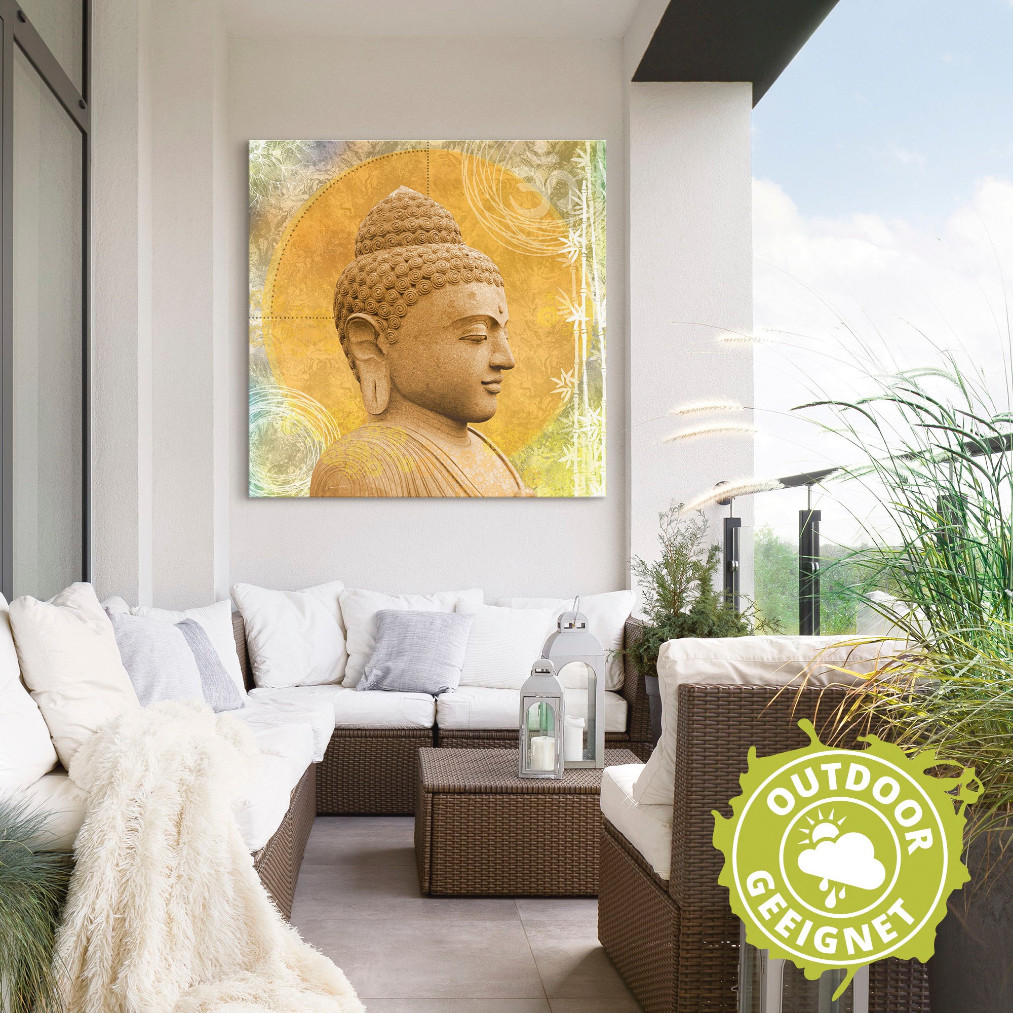 Artland Wandbild »Buddha II« Spa 1 Stk. tlg. als Alubild, Outdoorbild, Lein günstig online kaufen
