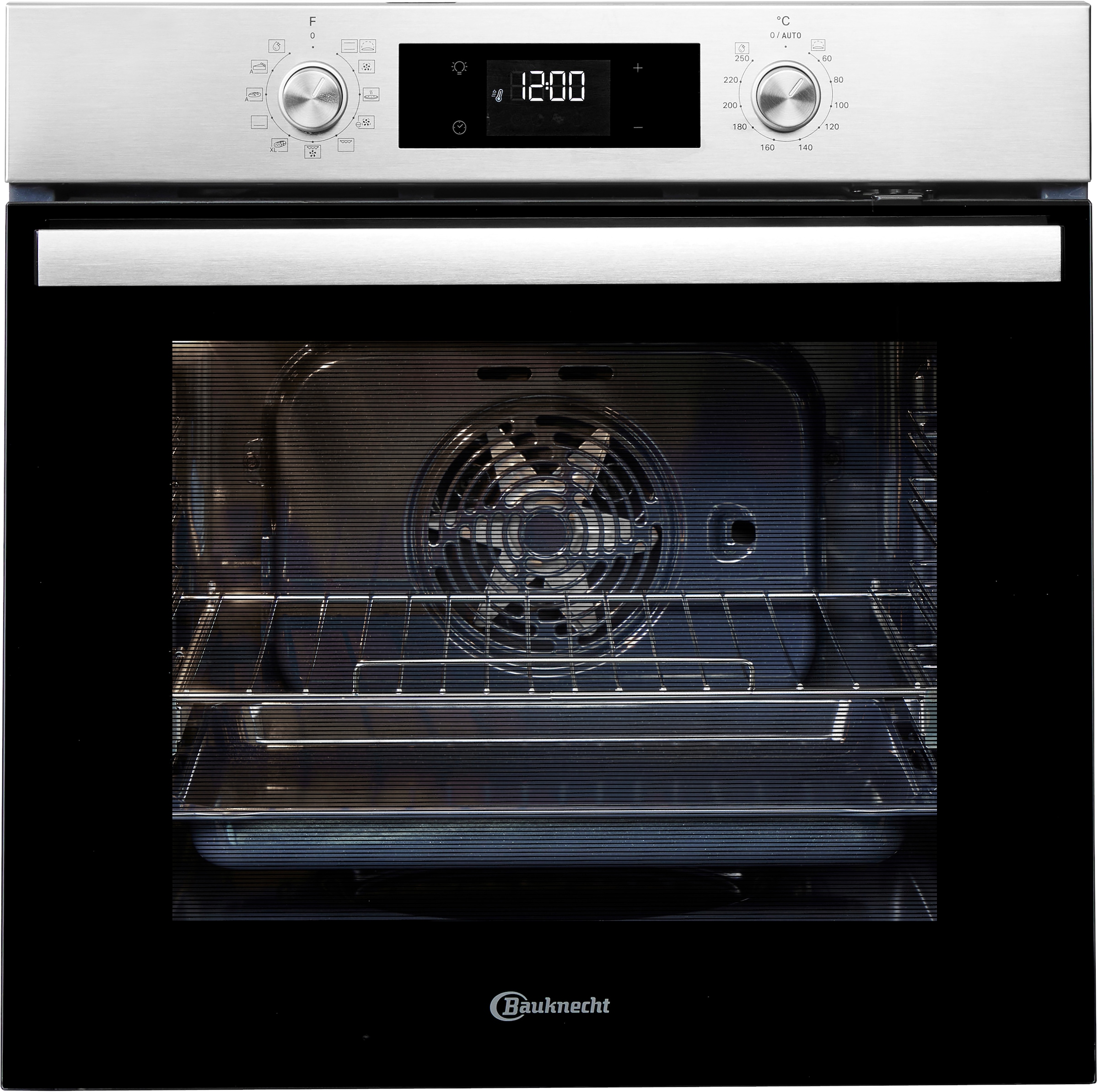 BAUKNECHT Backofen-Set »BAKO 740 IND IN« mit 1-fach-Teleskopauszug Set, 2 Stk. tlg. Hydrolyse - Reinigung mit der natürlichen Kraft des Dampfes bei 90 °C