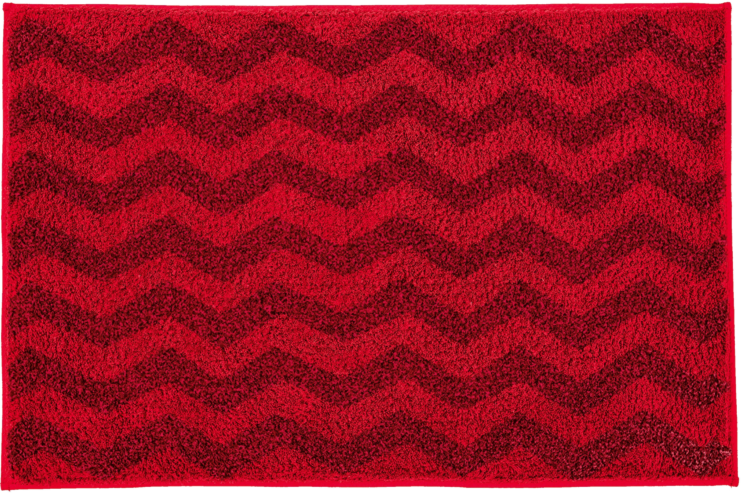 Kleine Wolke Badematte »»Zack«« Höhe 20 mm rutschhemmend beschichtet fußbodenheizungsgeeignet Badteppich, modernes Zickzack Design, Ton in Ton