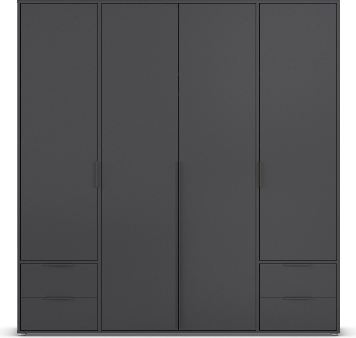 rauch Drehtürenschrank »Kleiderschrank Schrank Garderobe Wäscheschrank NAGATA viel Stauraum«, (in 3 verschiedenen Ausstattungen BASIC/CLASSIC/PREMIUM), mit Schubladen sowie Stangengriffen TOPSELLER MADE IN GERMANY