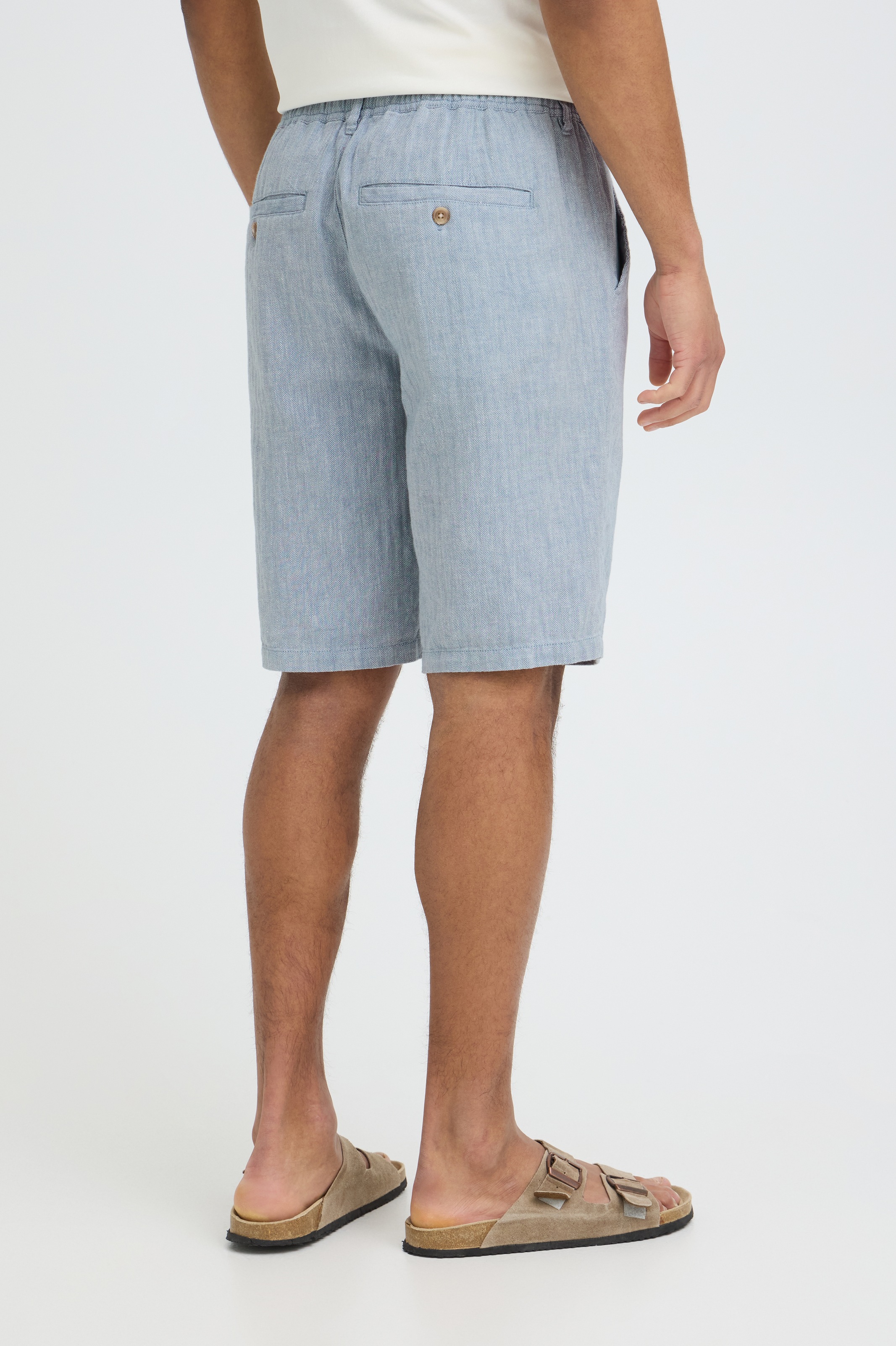Blend 1100000002199 »BHMARCO REG  WOVENSHORTS«  aus Leinen und Baumwolle, Basic Passform, kniefrei