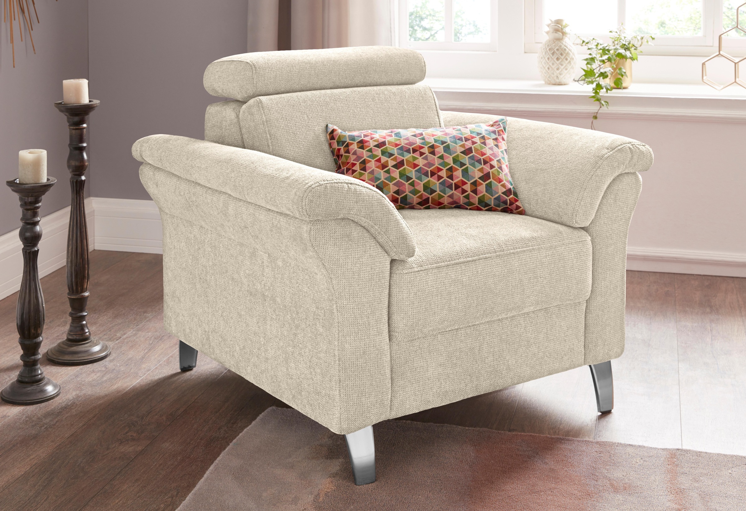 sit&more Sessel »Arngast«, inklusive Federkern und Kopfteilverstellung günstig online kaufen