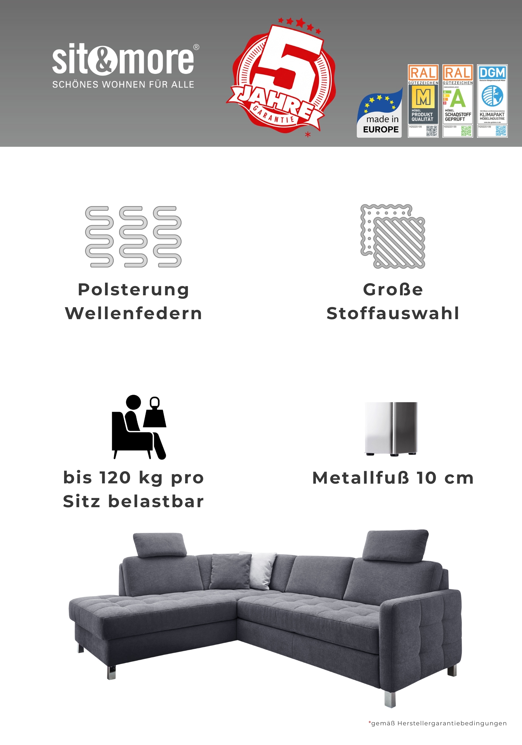 sit&more Sessel »Pablo, B: 77 cm, Sitzhöhe: 43 cm« Cocktailsessel, frei stellbar, mit Armlehnen, bequem