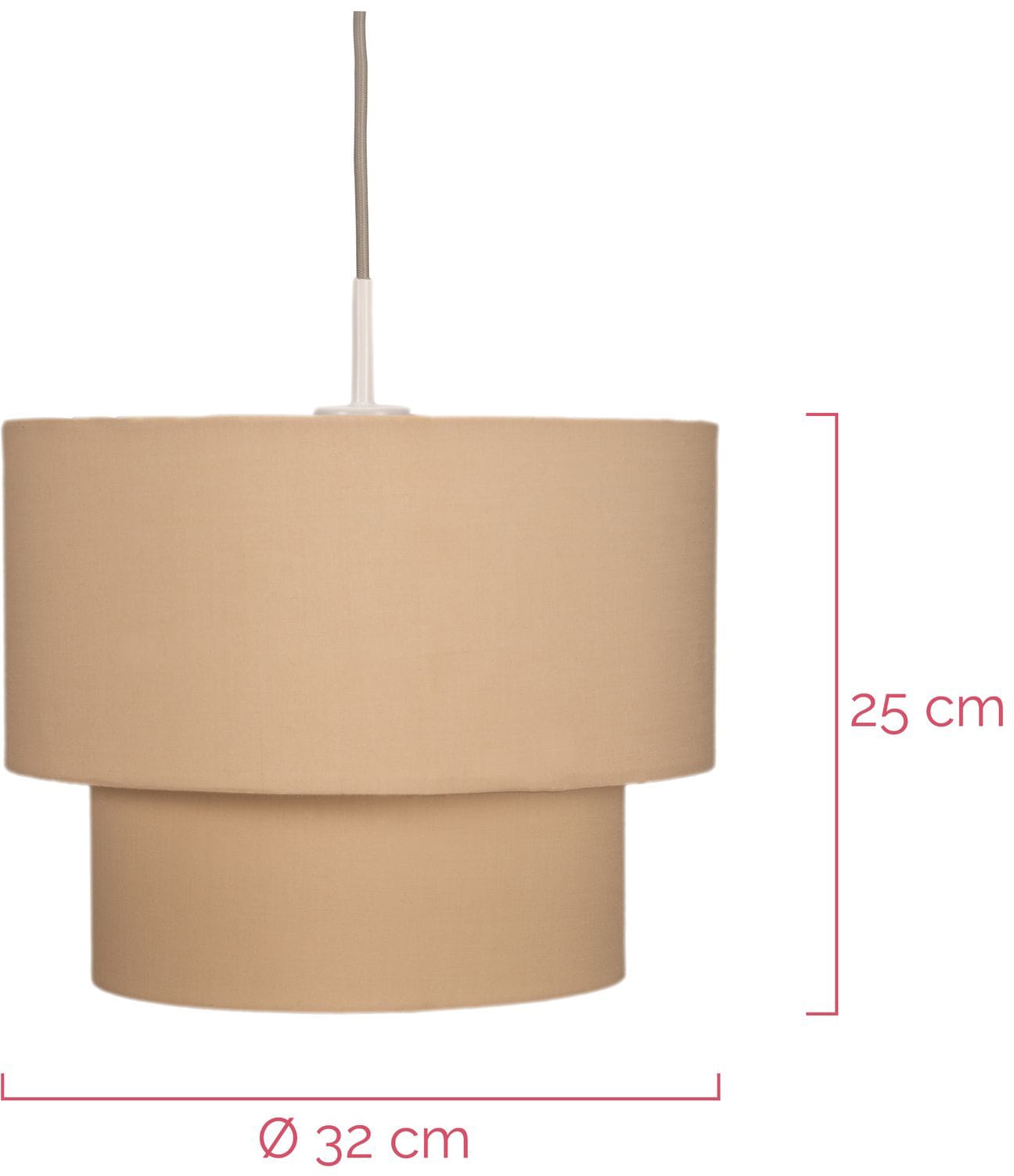 Pauleen Pendelleuchte »Soft Shine« E27 1 Stk. E27, Stoffschirm Beige