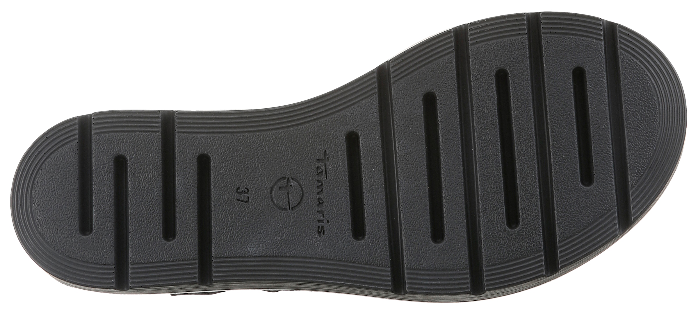 Tamaris Keilsandalette  , Riemchensandale, Sommerschuh mit Muster am Plateau