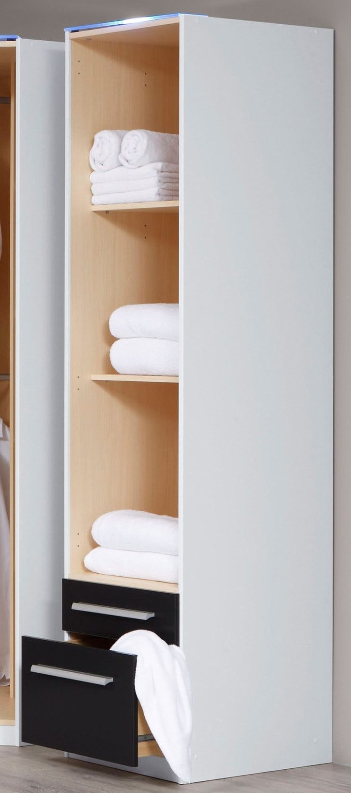 priess Kleiderschrank »Schrank Garderobe Wäscheschrank Barcelona in 5 Breiten«, viel Stauraum, geräumige Schubkästen, mit Spiegel, MADE IN GERMANY