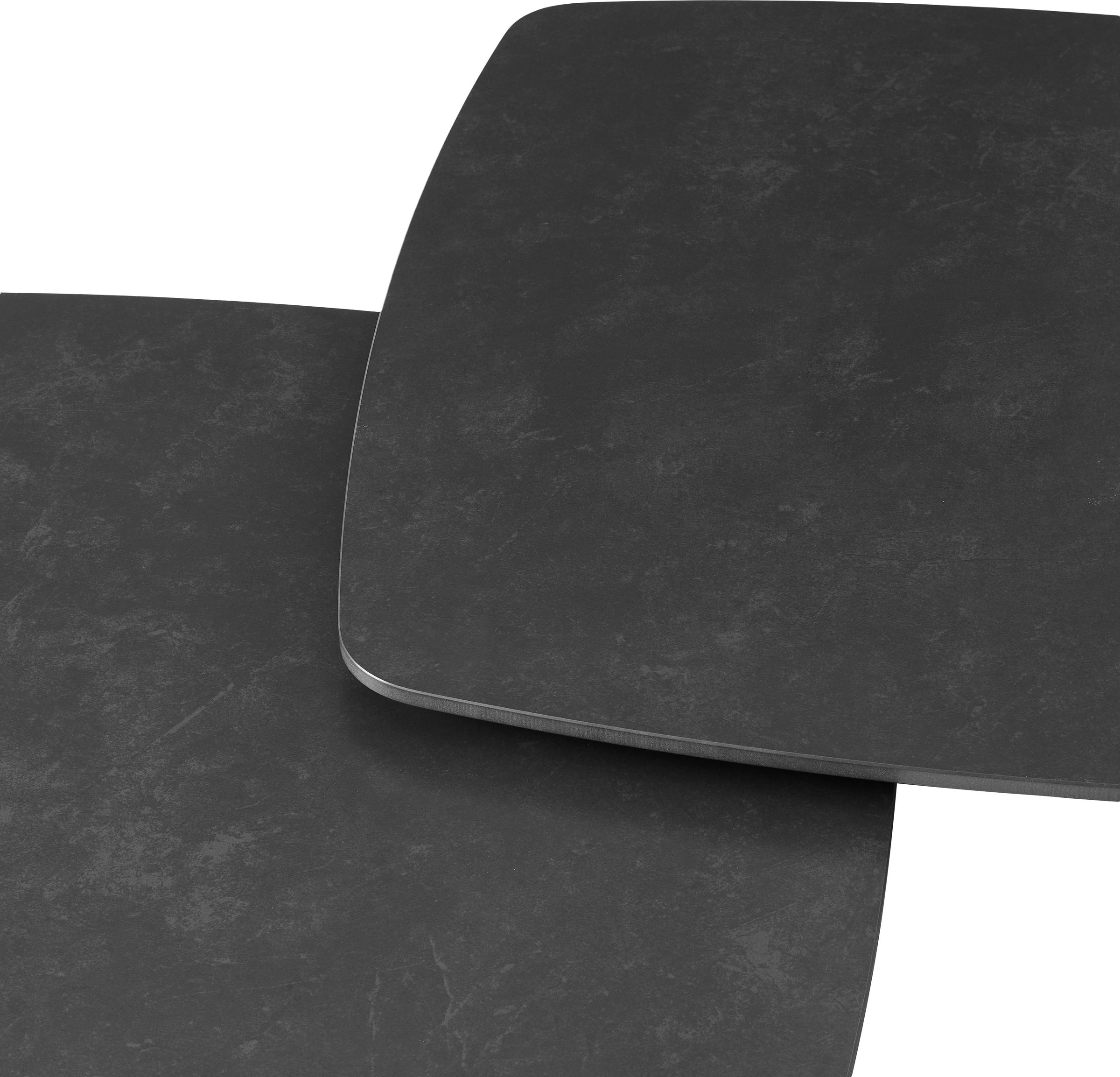 OTTO home Couchtisch »Orsini« mit verschiebbarer Tischplatte in Steinoptik, robustem Metallgestell