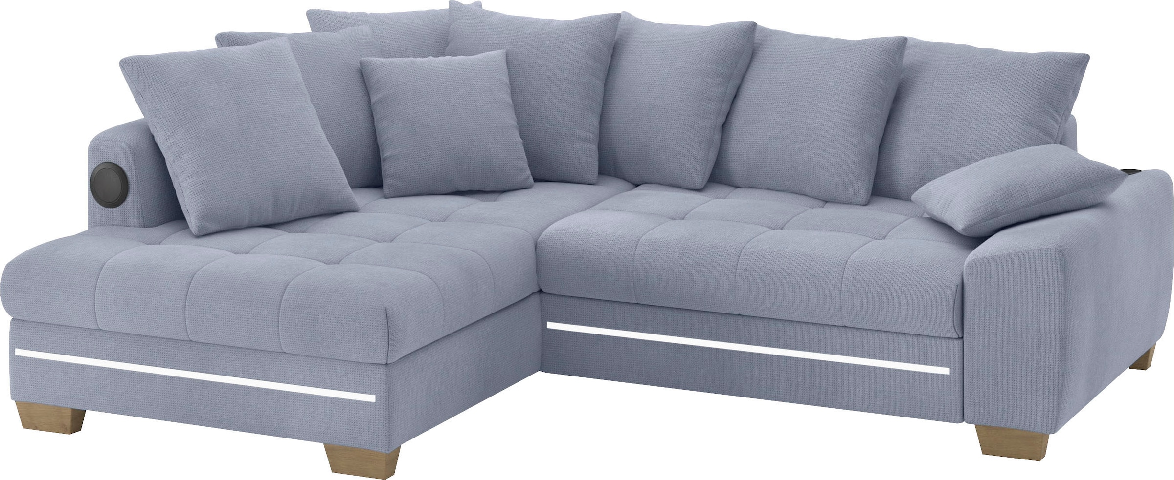 Mr. Couch Ecksofa »Nikita II, L-Form«, mit Kaltschaum, RGB-LED, Soundsystem günstig online kaufen