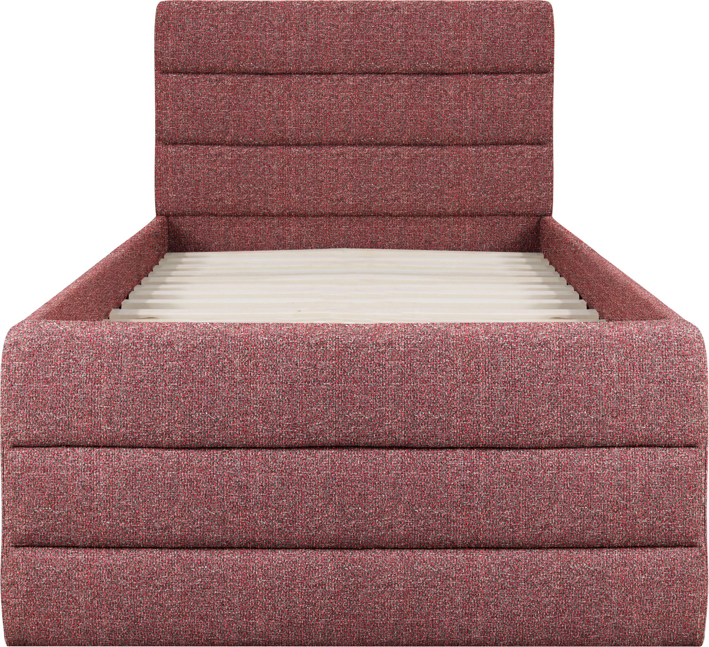 OTTO products Polsterbett »Merrit«, Quernaht im Kopf- und Fußteil, in 5 Breiten, auch in 220 cm Länge