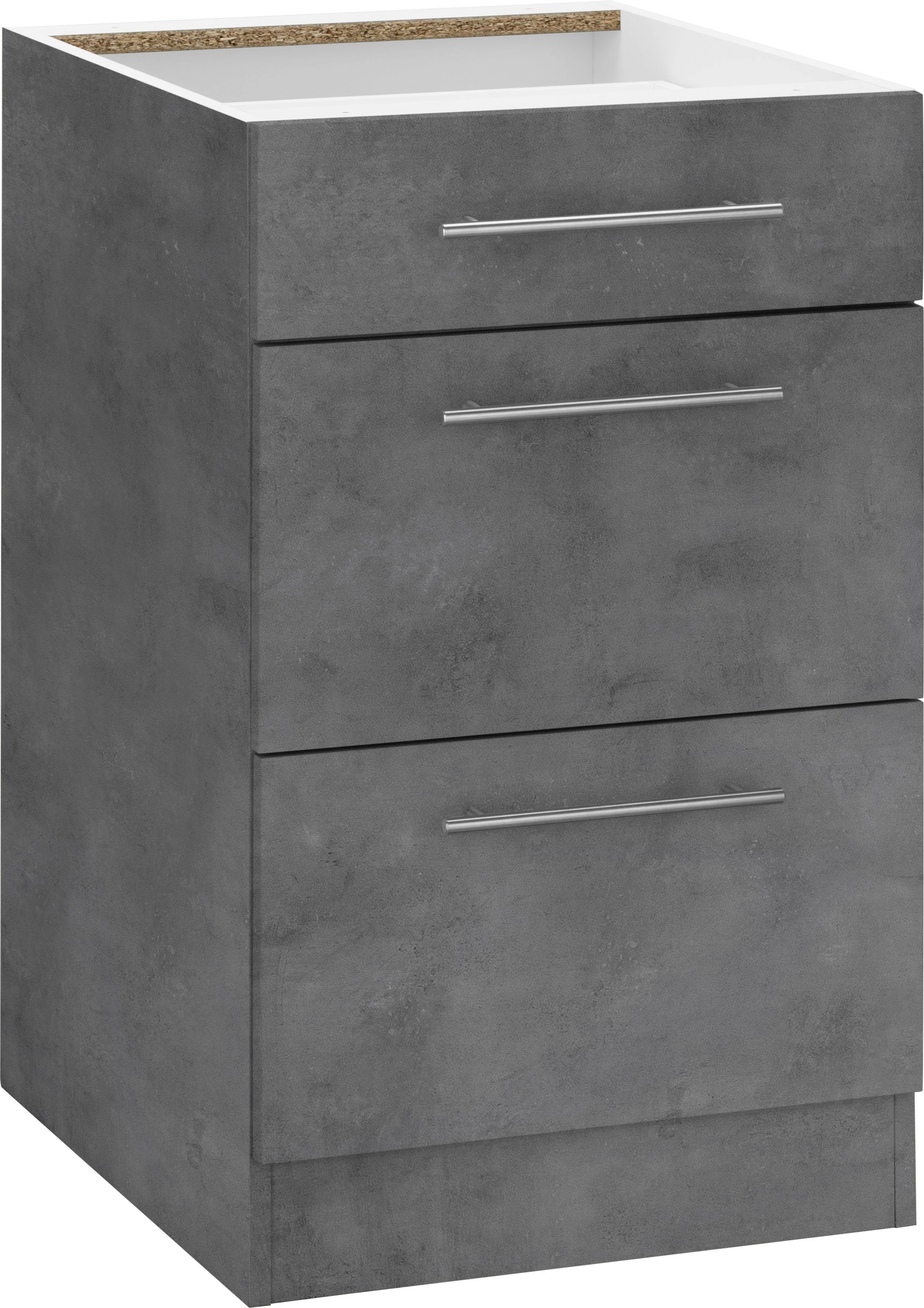 wiho Küchen Unterschrank »Cali«, 50 cm breit, mit 2 großen Auszügen ohne  Arbeitsplatte online bestellen | Backofenumbauschränke