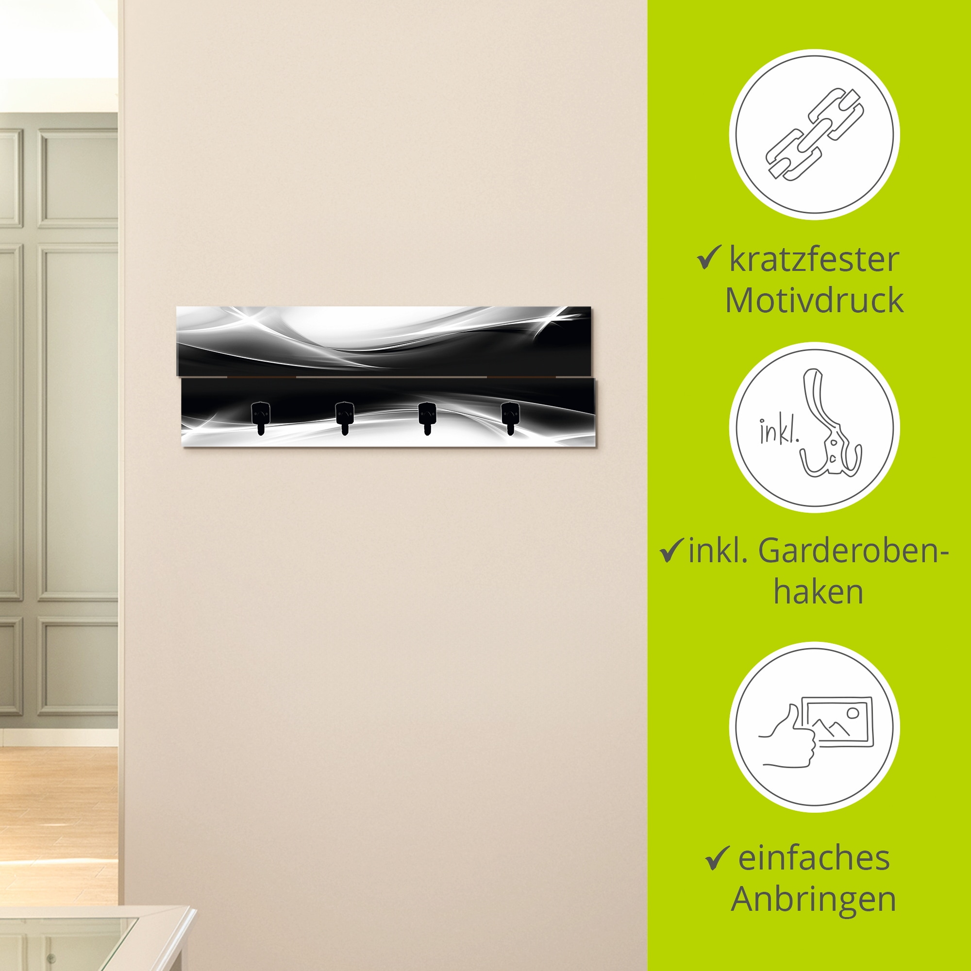 Artland Garderobenleiste »Kreatives Element«, teilmontiert