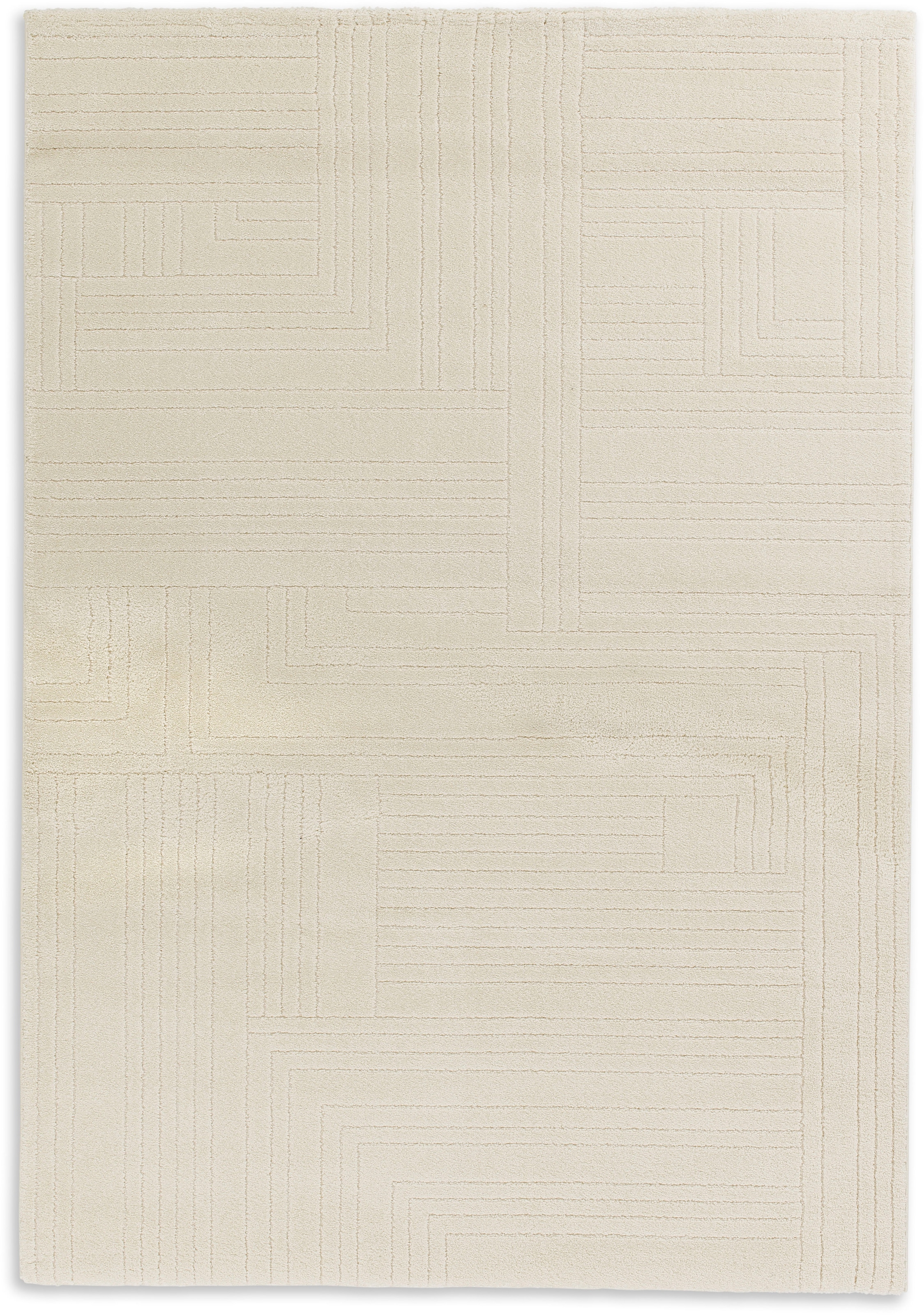 SCHÖNER WOHNEN-Kollektion Teppich »Pure 6317-242«, rechteckig, 22 mm Höhe, Kurzflor, Hoch Tief Struktur, Wohnzimmer, Schöner Wohnen Kollektion