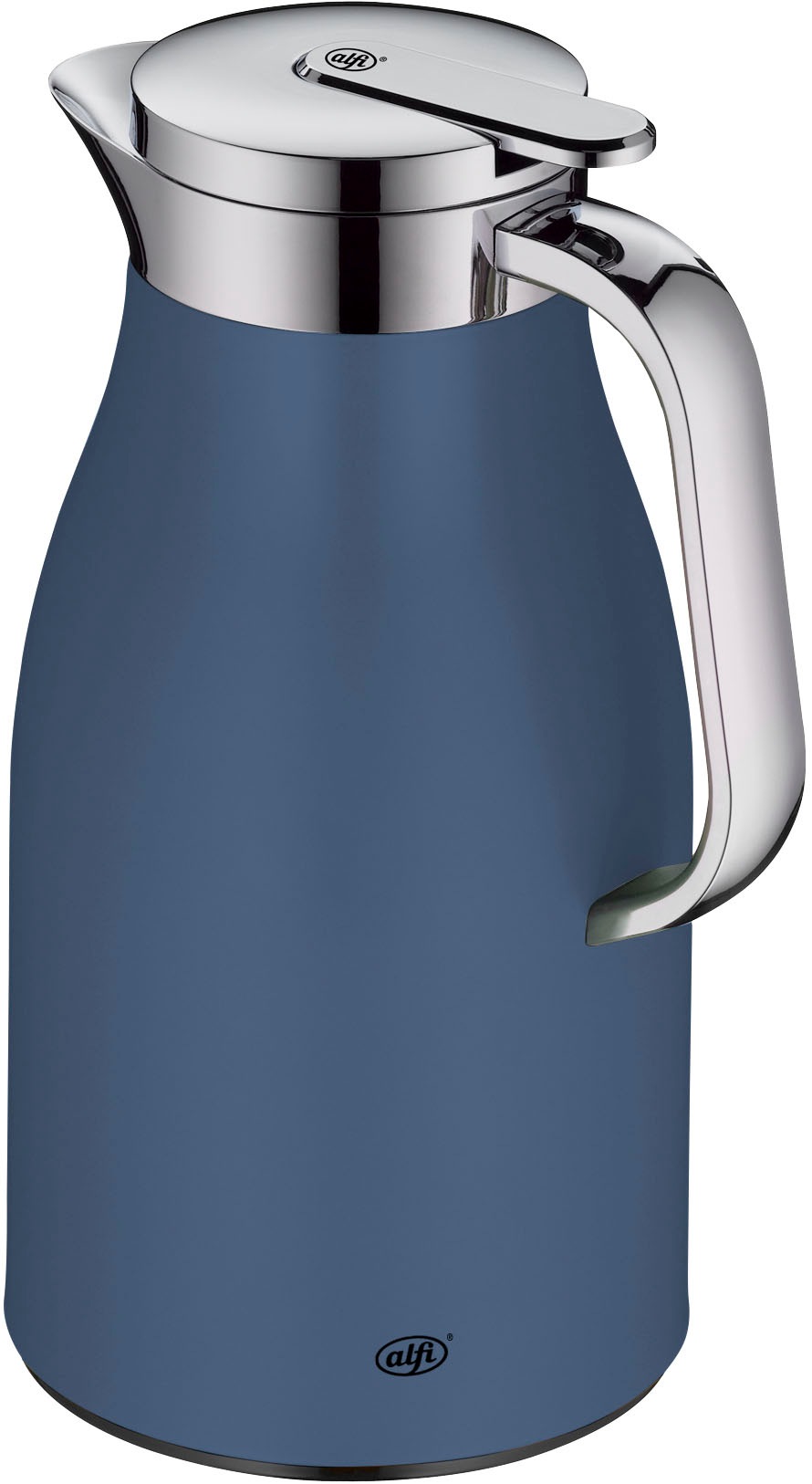 Alfi Isolierkanne »SKYLINE, mit Hartglaseinsatz und ergonomischem Griff«, 1 l, (1 St.), 12h heiß & 24h kalt, Drehverschluss mit bequemem Druckknopf