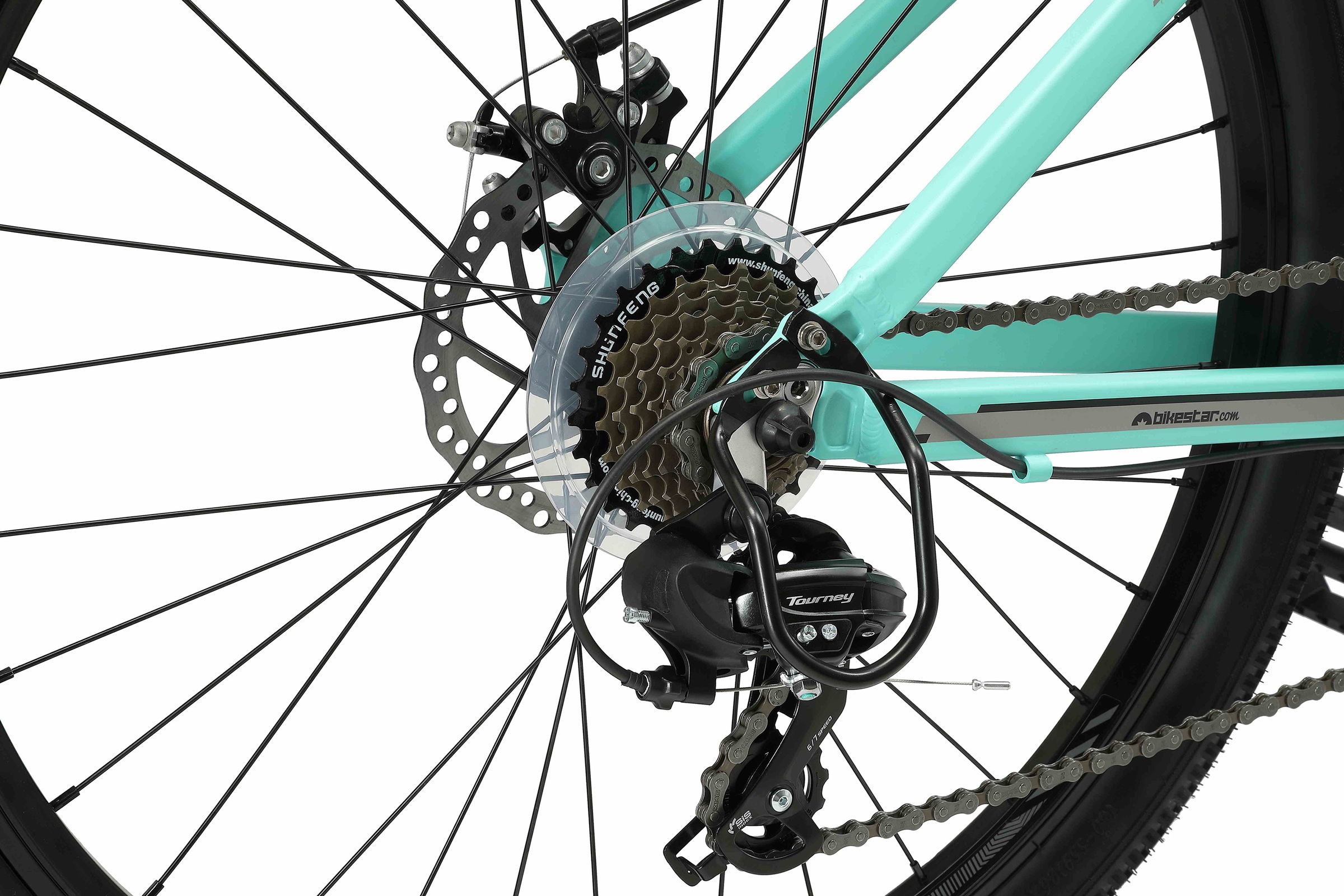 Bikestar Mountainbike 21 Gang Shimano RD-TY300 Schaltwerk Kettenschaltung für Damen und Herren, Kettenschaltung