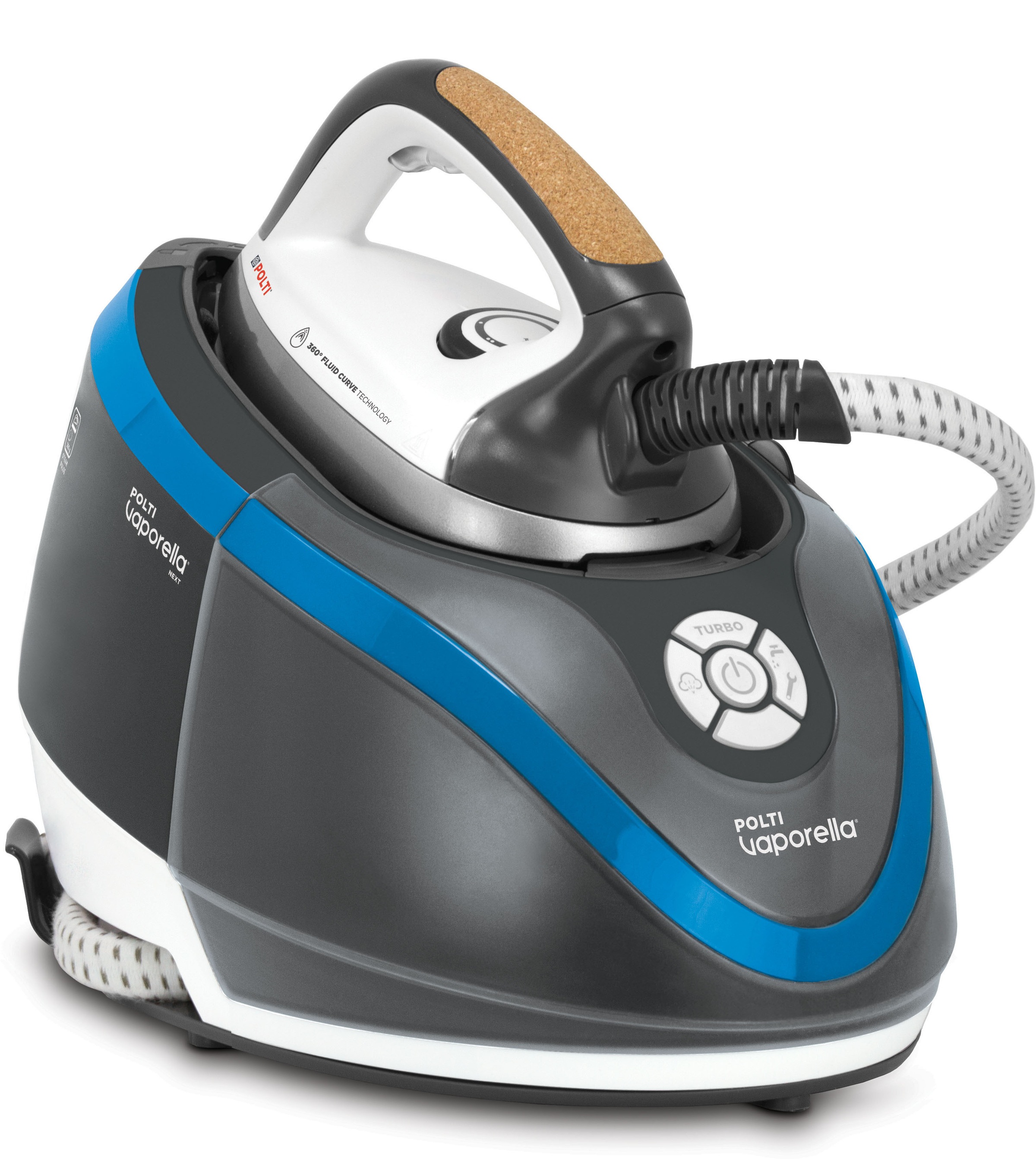 POLTI Dampfbügelstation »VAPORELLA NEXT VN18.20« 1.300 ml Wassertank grau / blau