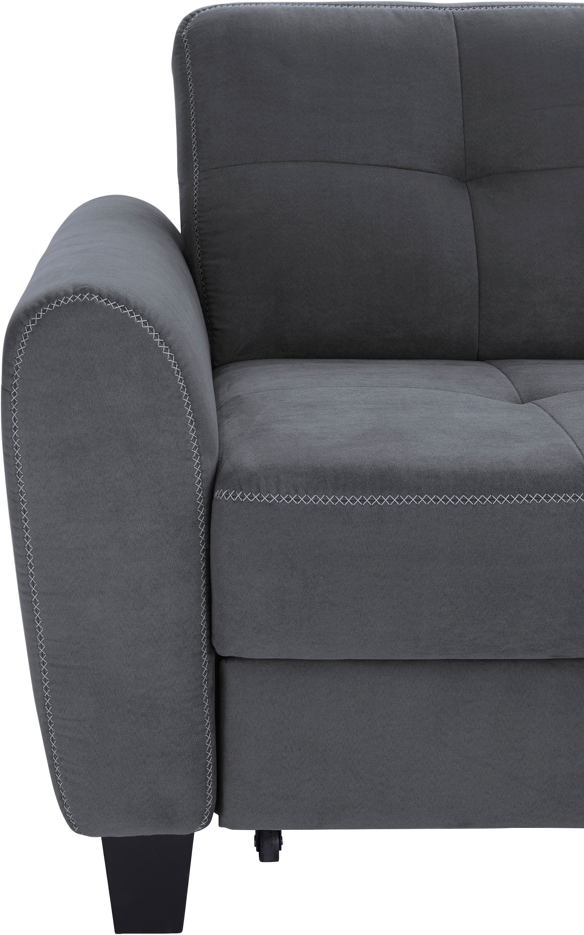 sit&more Ecksofa »Varese L-Form«, mit Federkern, wahlweise mit Bettfunktion und Stauraum